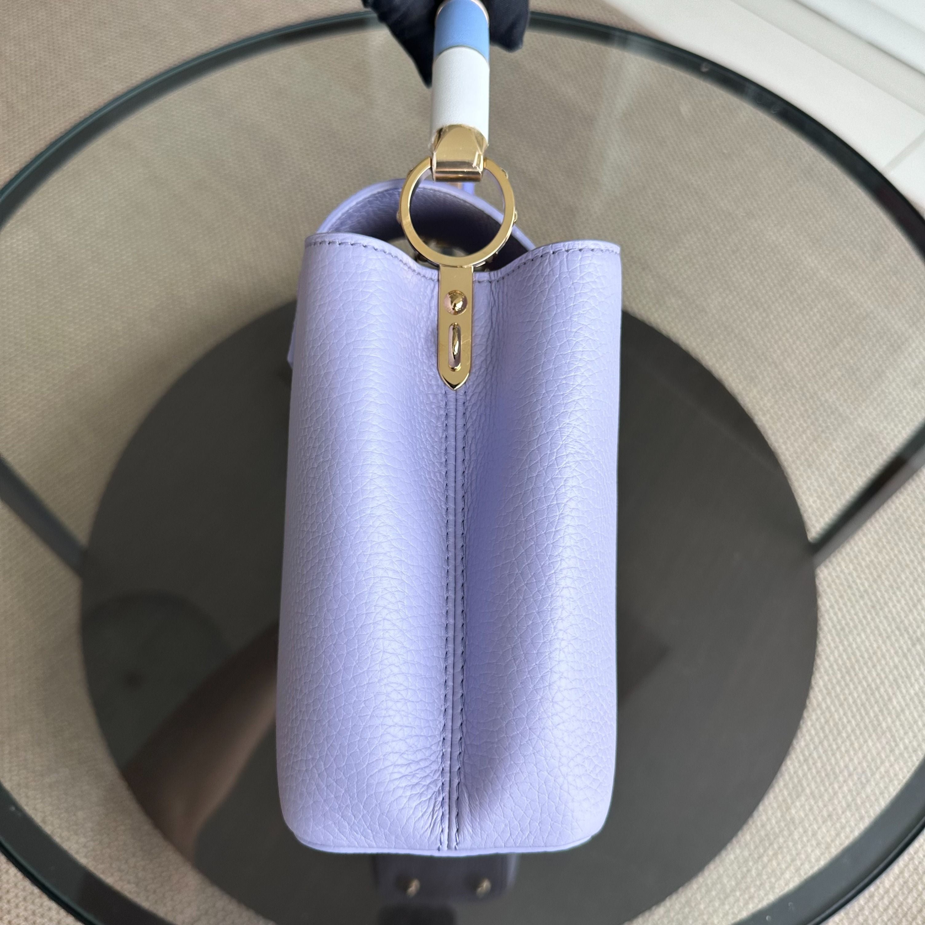 *2024 Receipt Full Set* LV Capucines BB Taurillon Leather Calfskin RFID Light Purple Louis Vuitton - Luxury Evermore