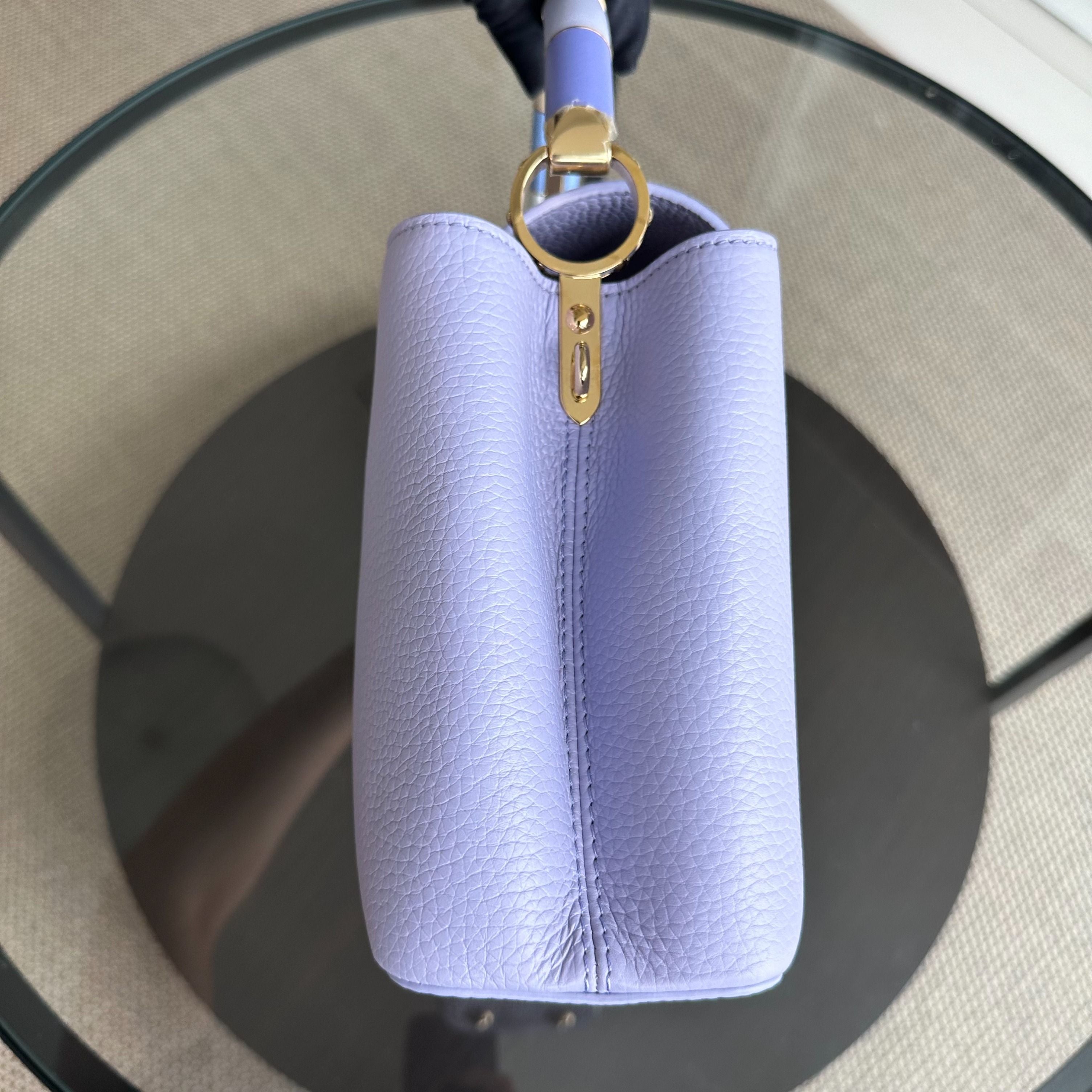 *2024 Receipt Full Set* LV Capucines BB Taurillon Leather Calfskin RFID Light Purple Louis Vuitton - Luxury Evermore