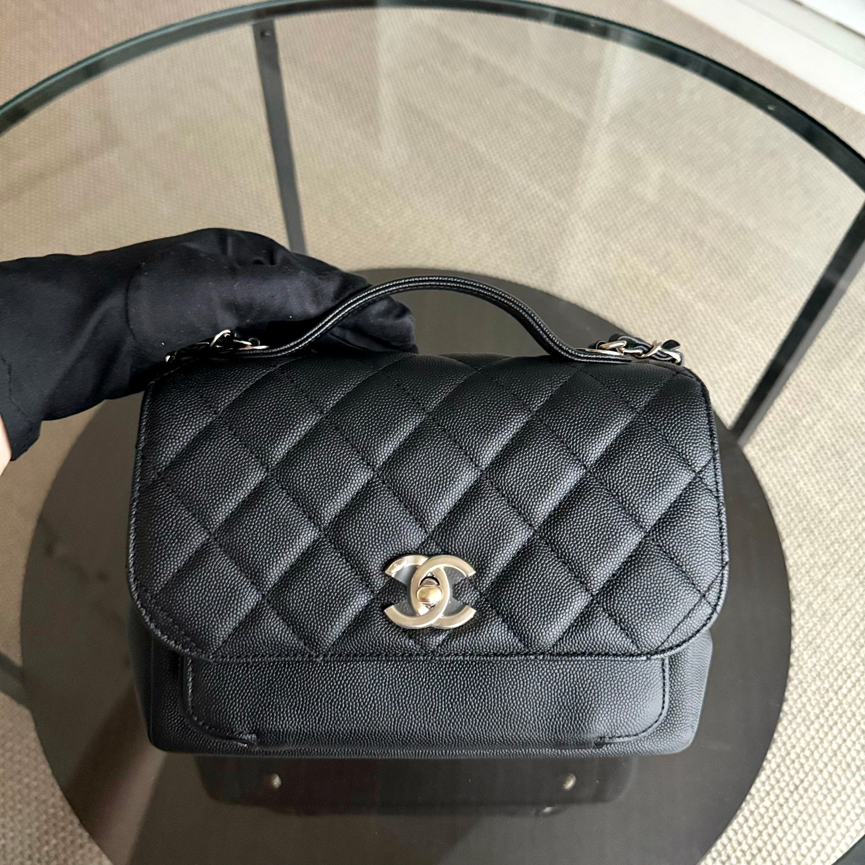 Chanel Business Affinity Medium - Caviar Quilted Grained Clafskin Black Gold Hardware