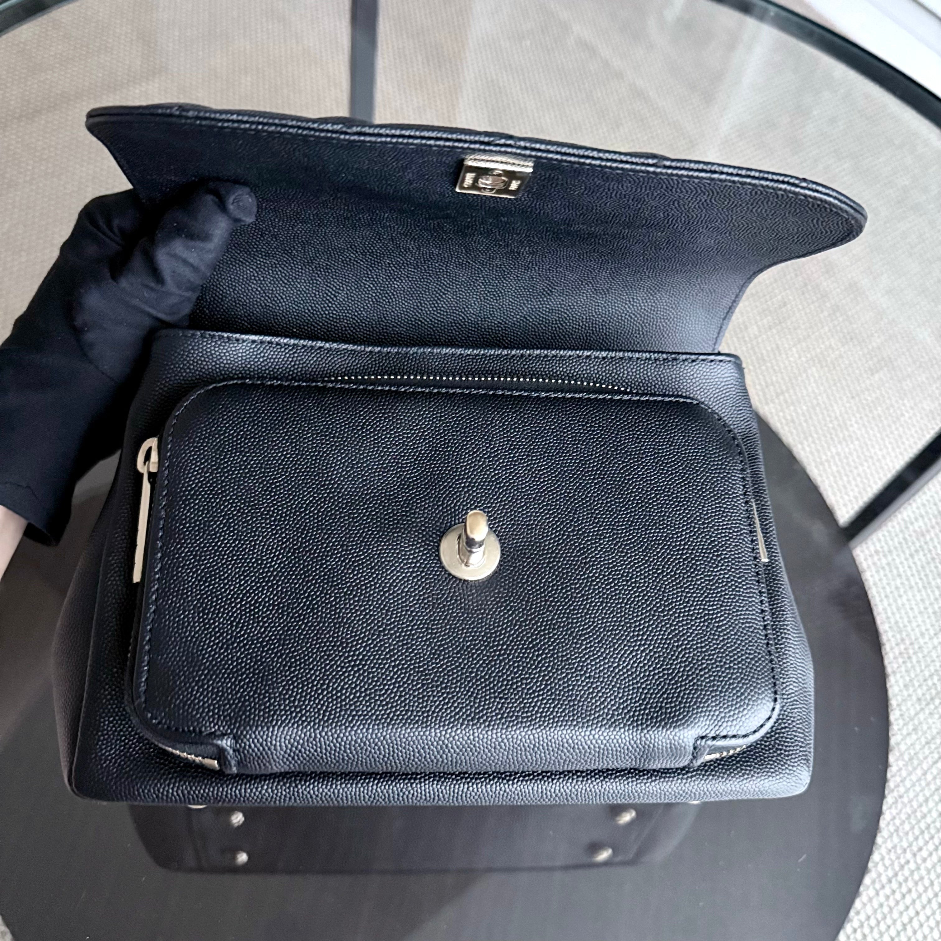 Chanel Business Affinity Medium - Caviar Quilted Grained Clafskin Black Gold Hardware