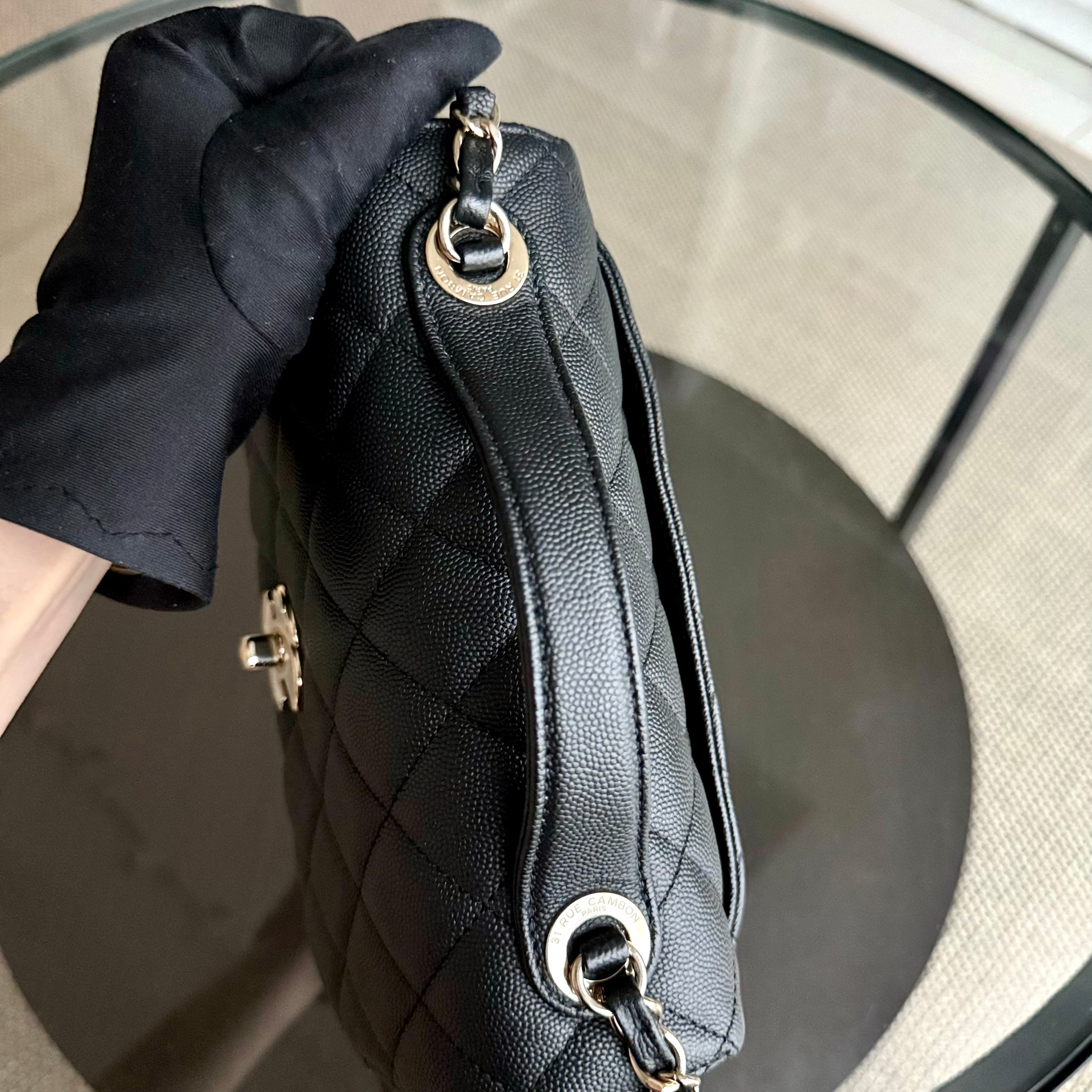 Chanel Business Affinity Medium - Caviar Quilted Grained Clafskin Black Gold Hardware
