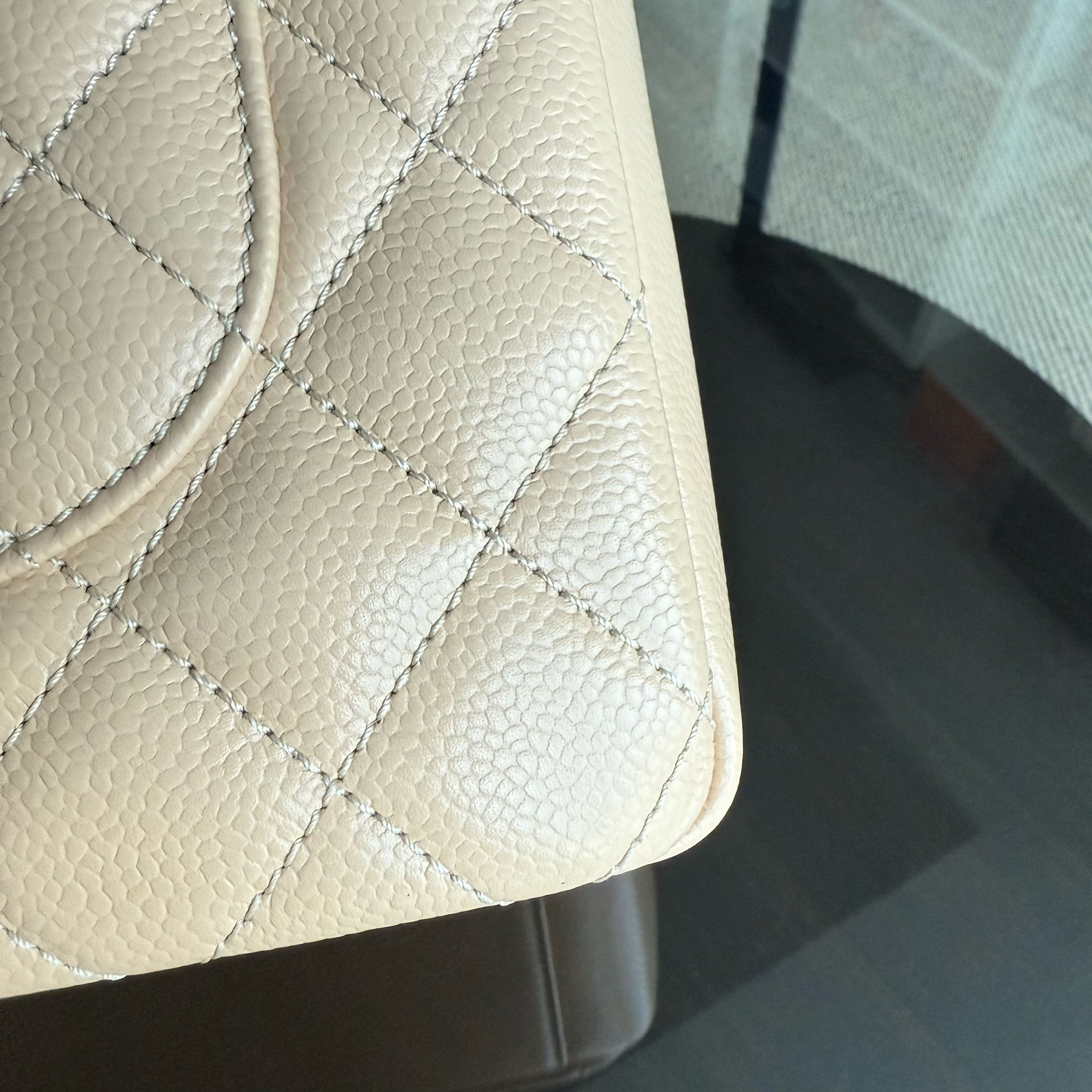 Chanel PST Petite Shopping Tote - Caviar Quilted Grained Calfskin Beige Gold Hardware Series 15