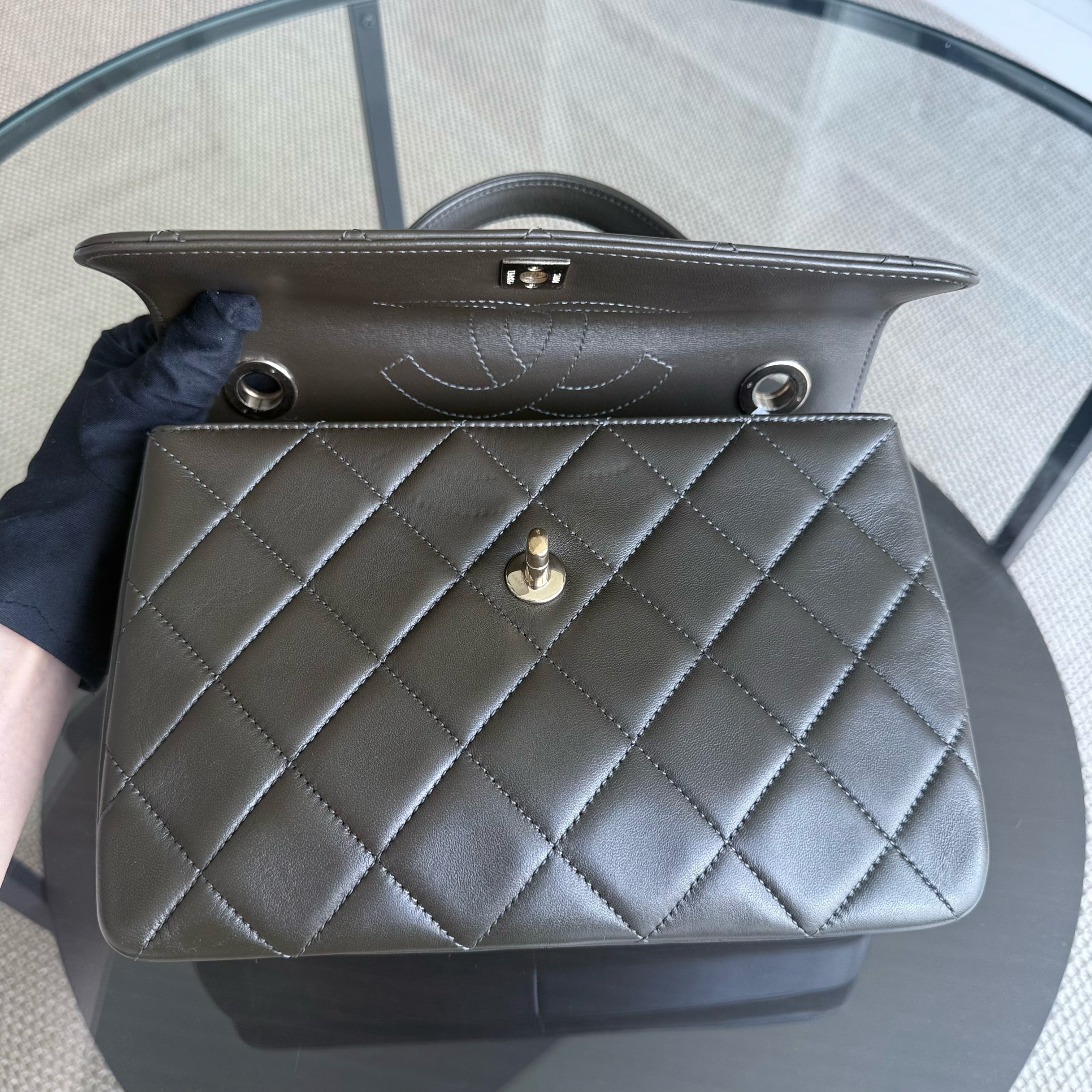 Chanel Trendy CC Small - Quilted Lambskin Brown Gold Hardware