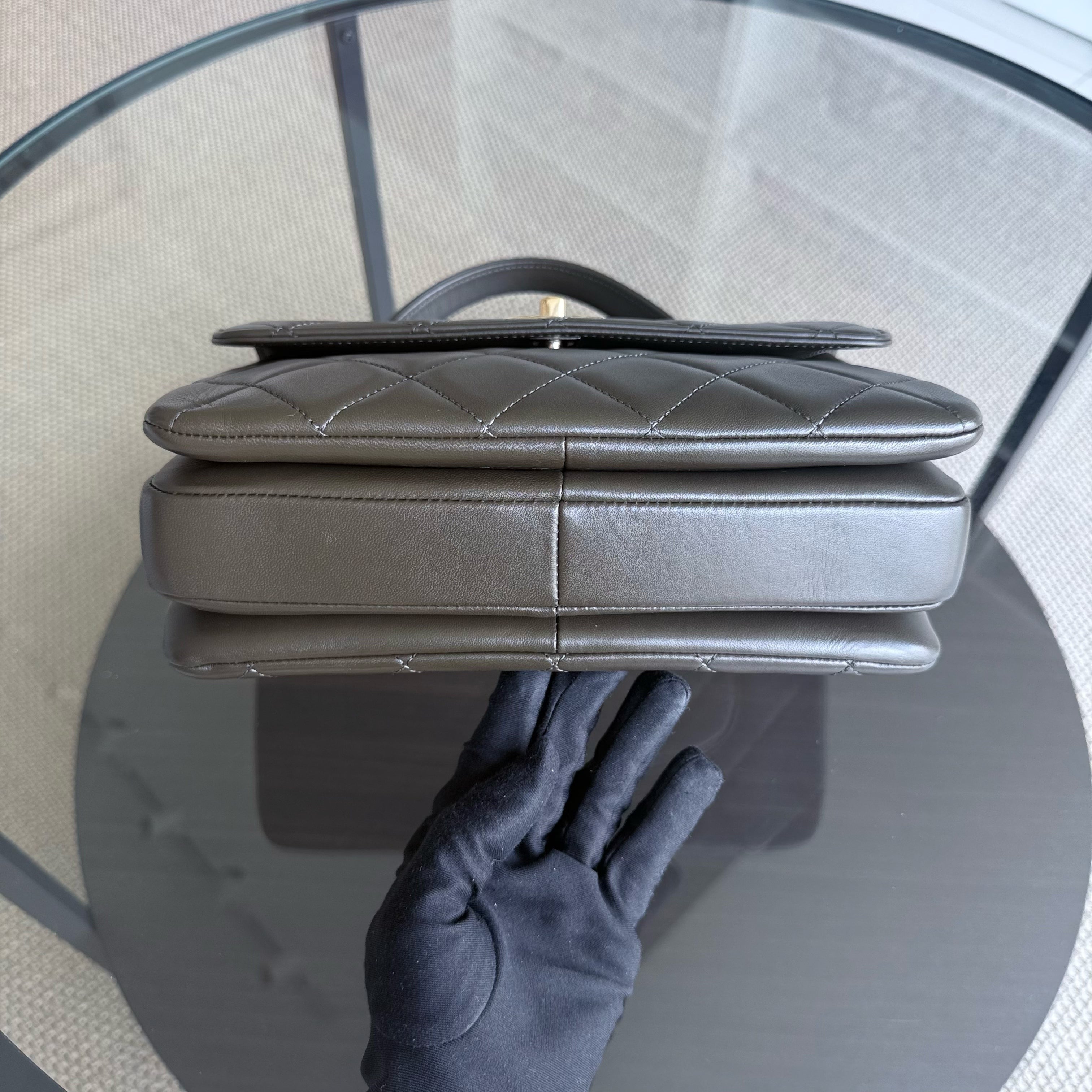 Chanel Trendy CC Small - Quilted Lambskin Brown Gold Hardware