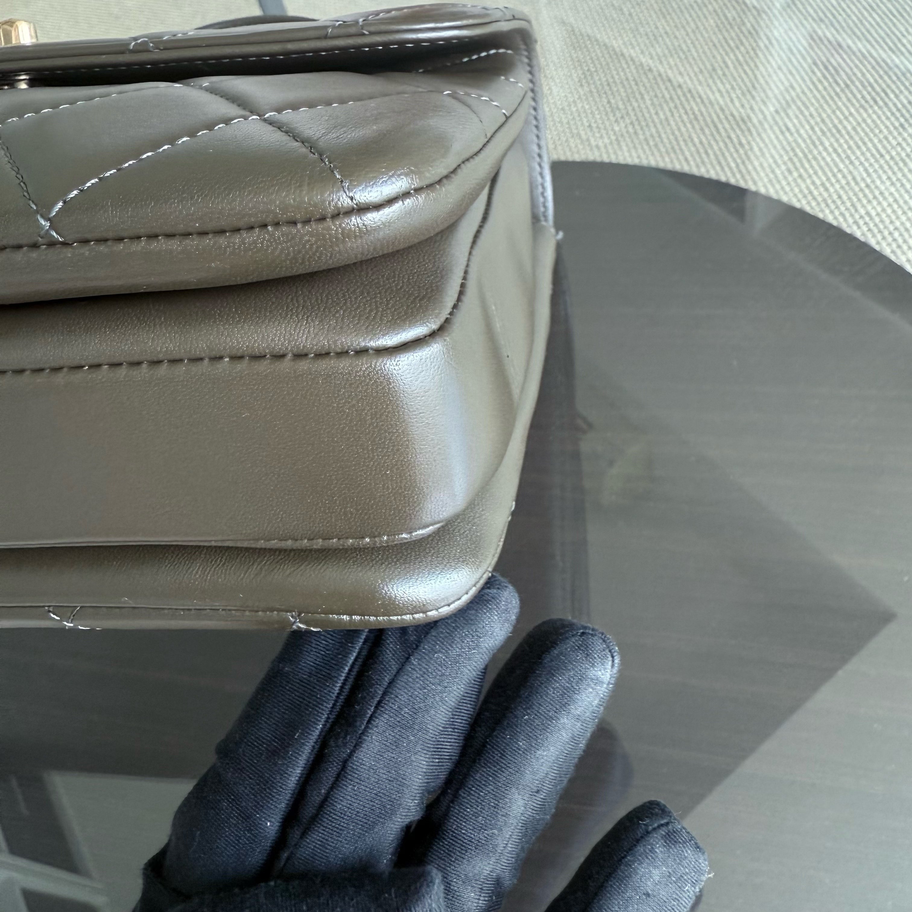 Chanel Trendy CC Small - Quilted Lambskin Brown Gold Hardware