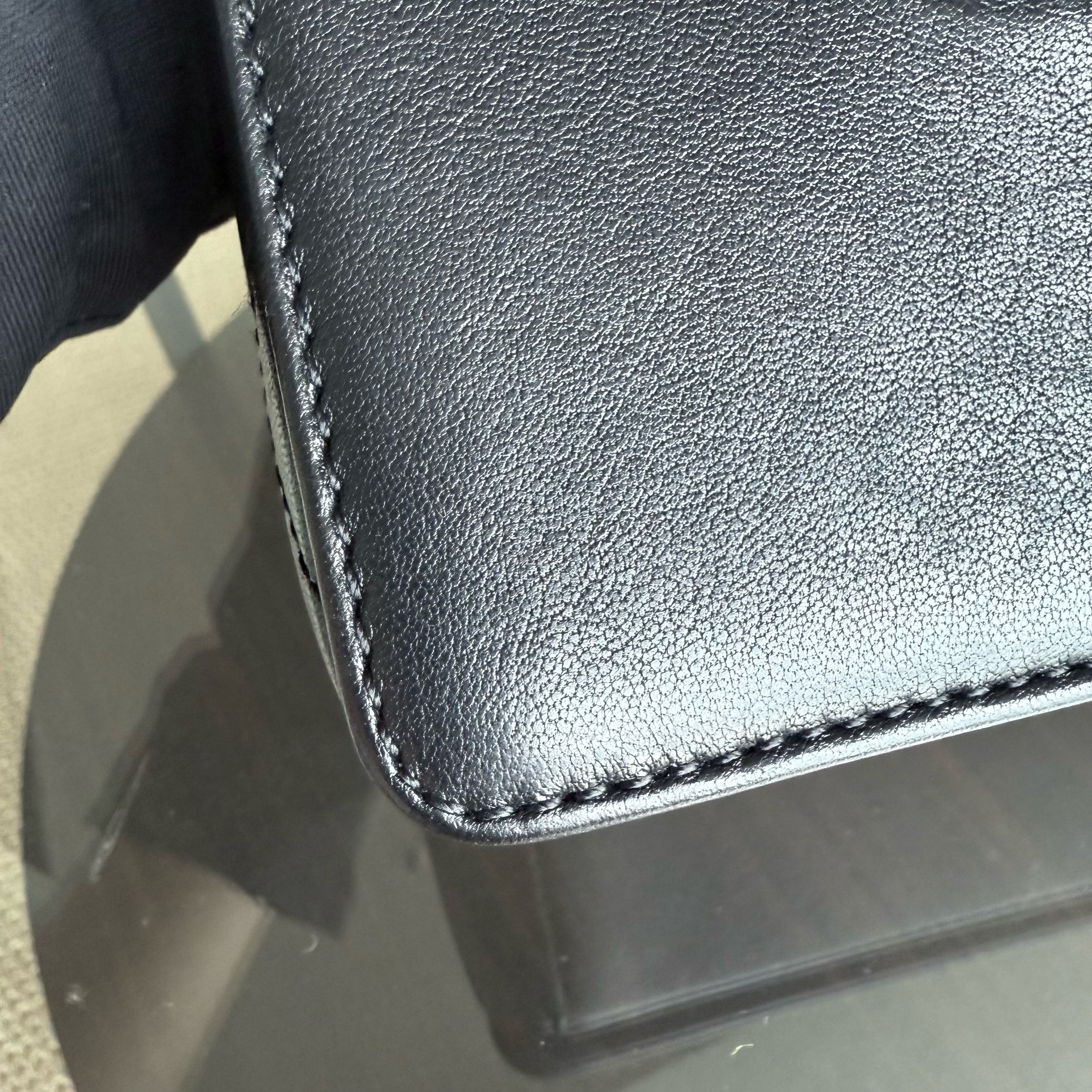 Chanel Seasonal Flap Mademoiselle - 28CM Quilted Lambskin Black Gold Hardware Series 23