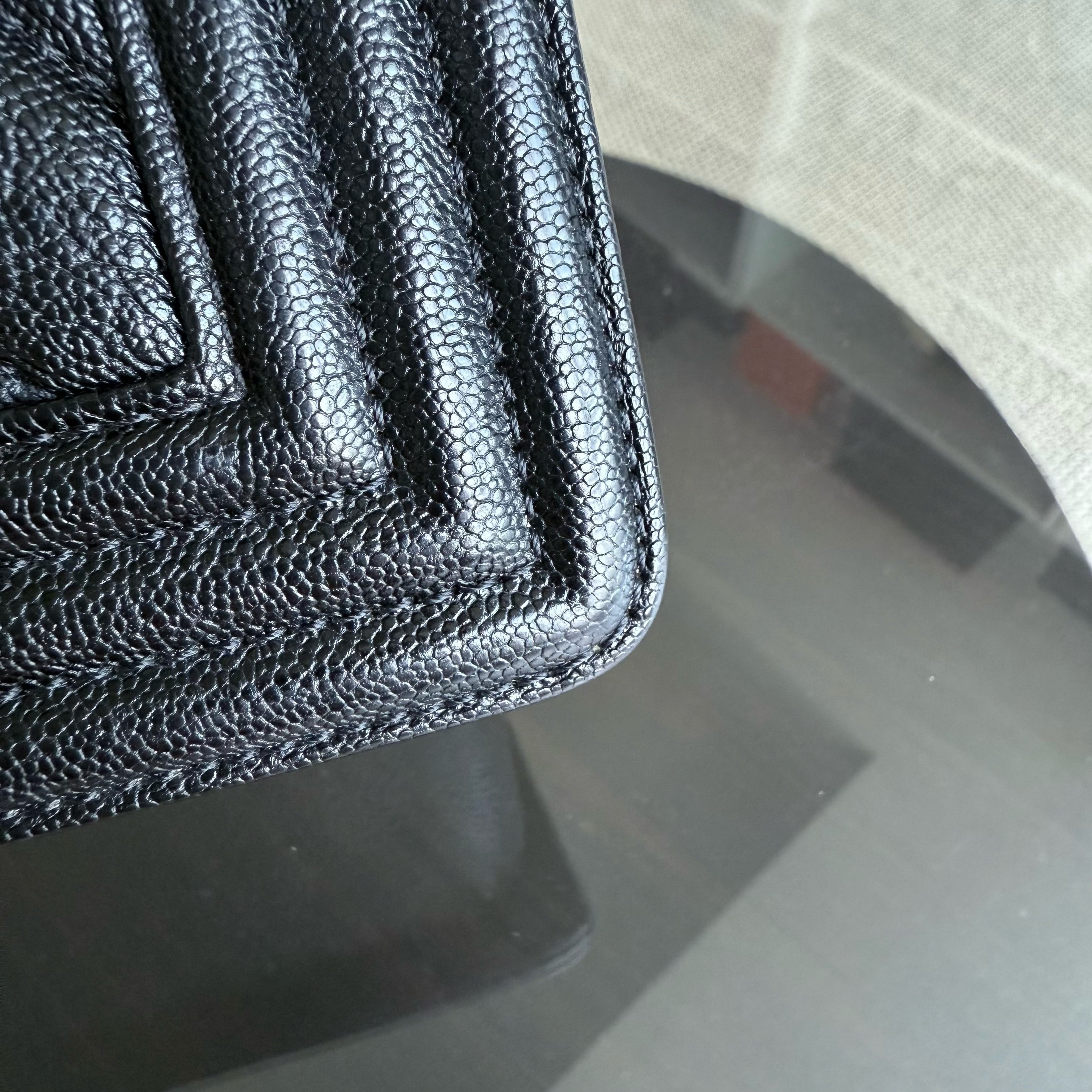 Chanel Boy Small - Caviar 20CM Quilted Grained Calfskin Black Gold Hardware Series 28