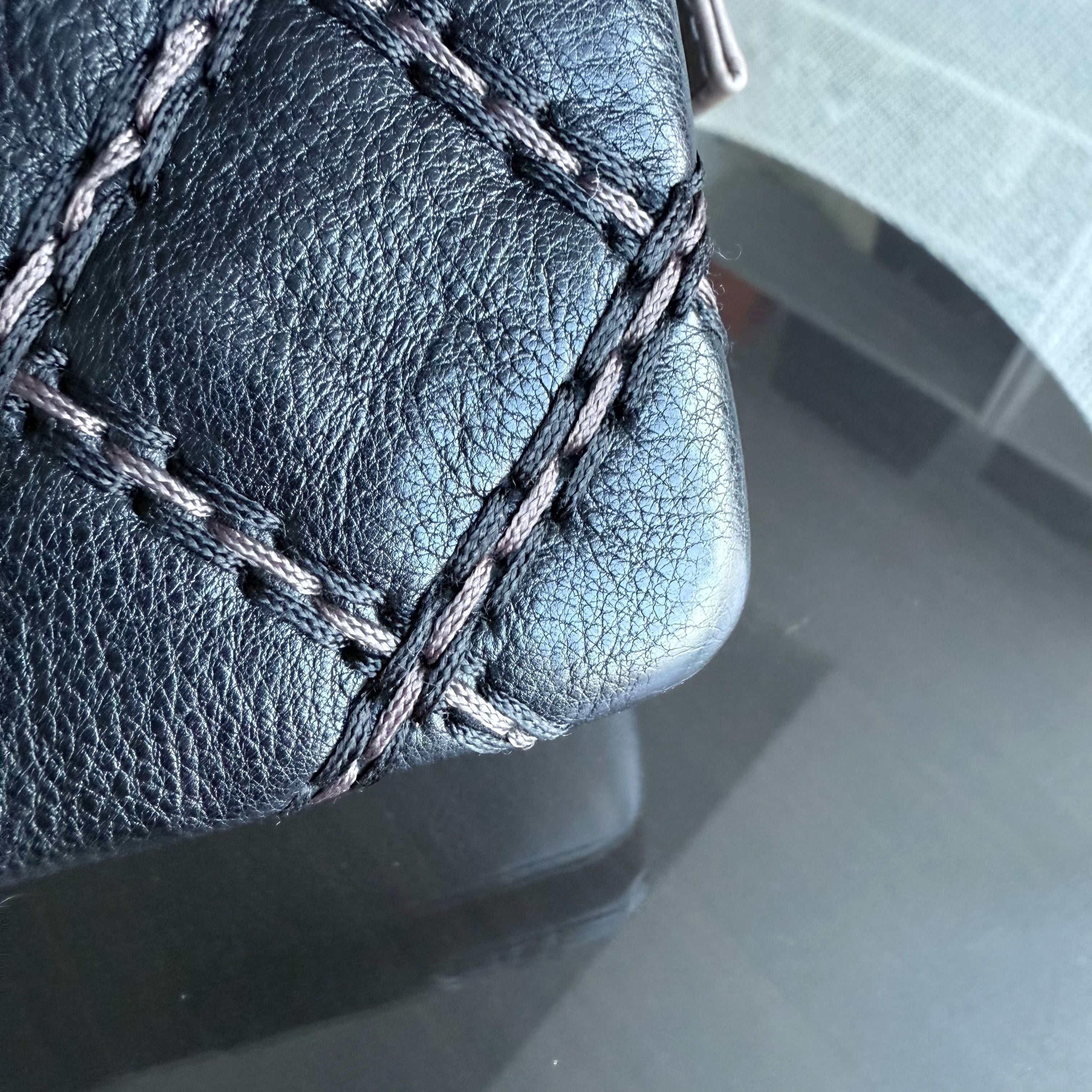 Chanel Seasonal Flap - Quilted Stitch Calfskin Zip Bag Black Gold Hardware Series 19