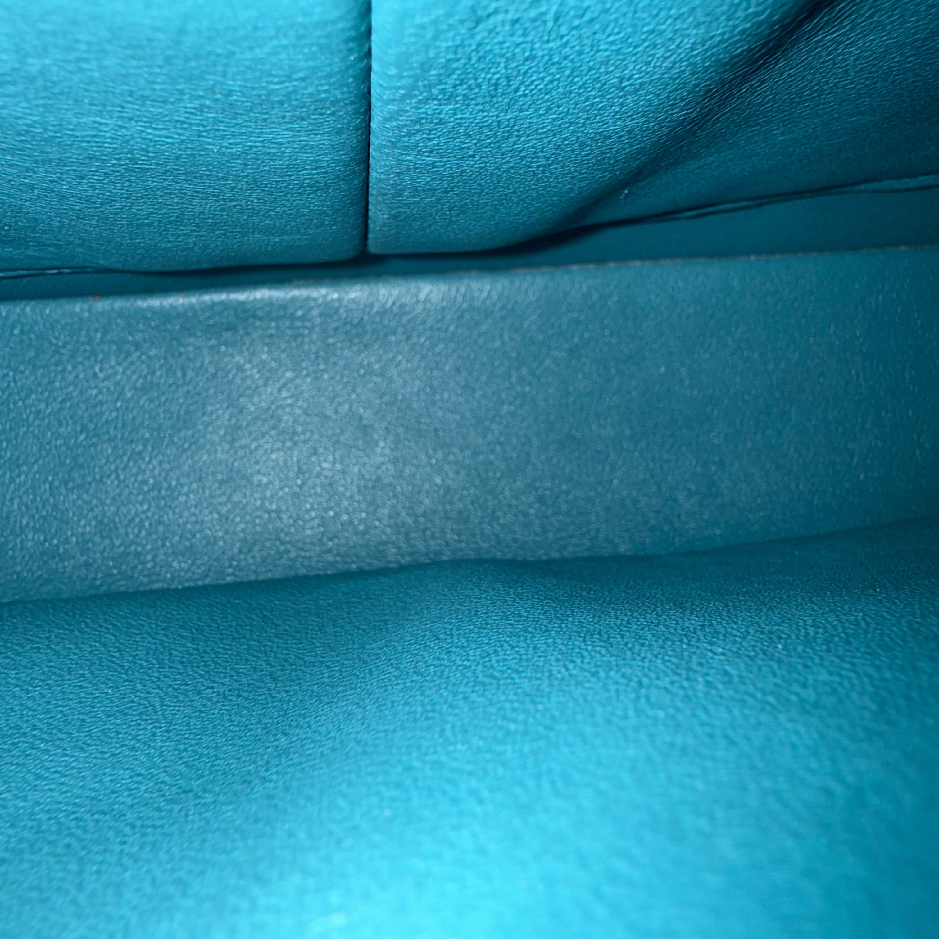 Chanel Classic Flap Medium - 25CM Quilted Lambskin Blue Silver Hardware Series 20