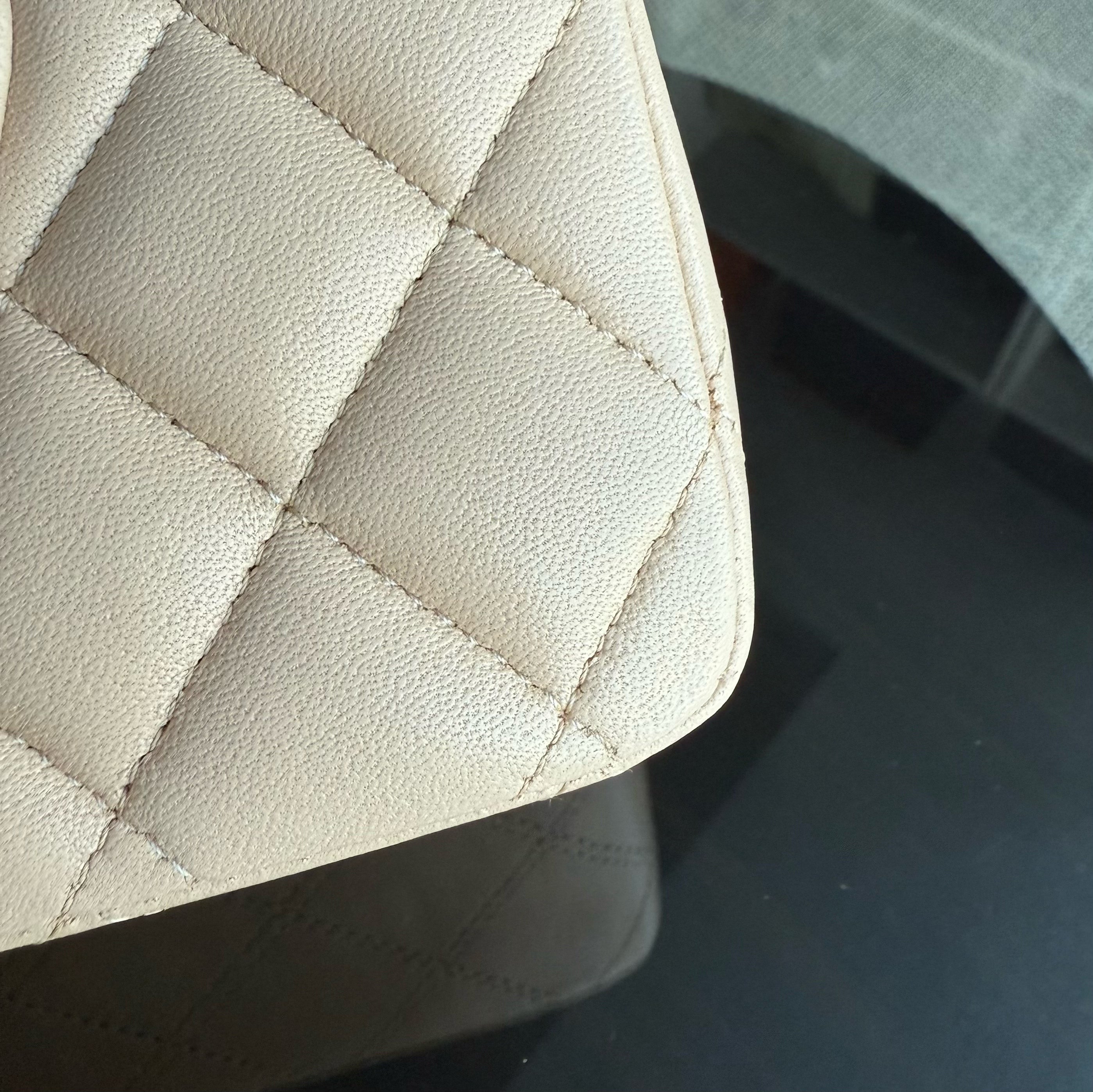 Chanel Classic Flap Medium - 25CM Quilted Lambskin Beige Gold Hardware Series 14