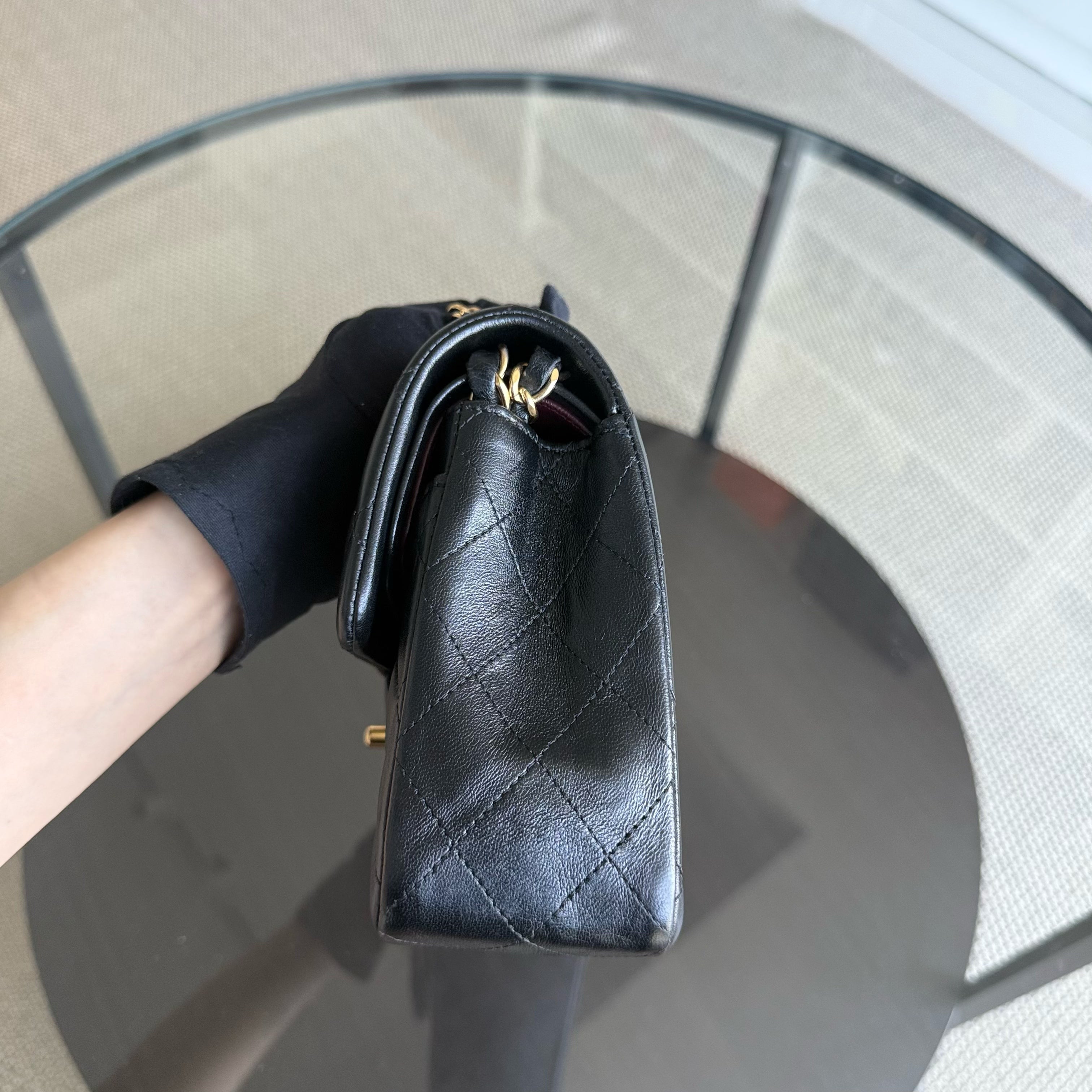 Chanel Classic Flap Small - 23CM Quilted Lambskin Black Gold Hardware Series 26
