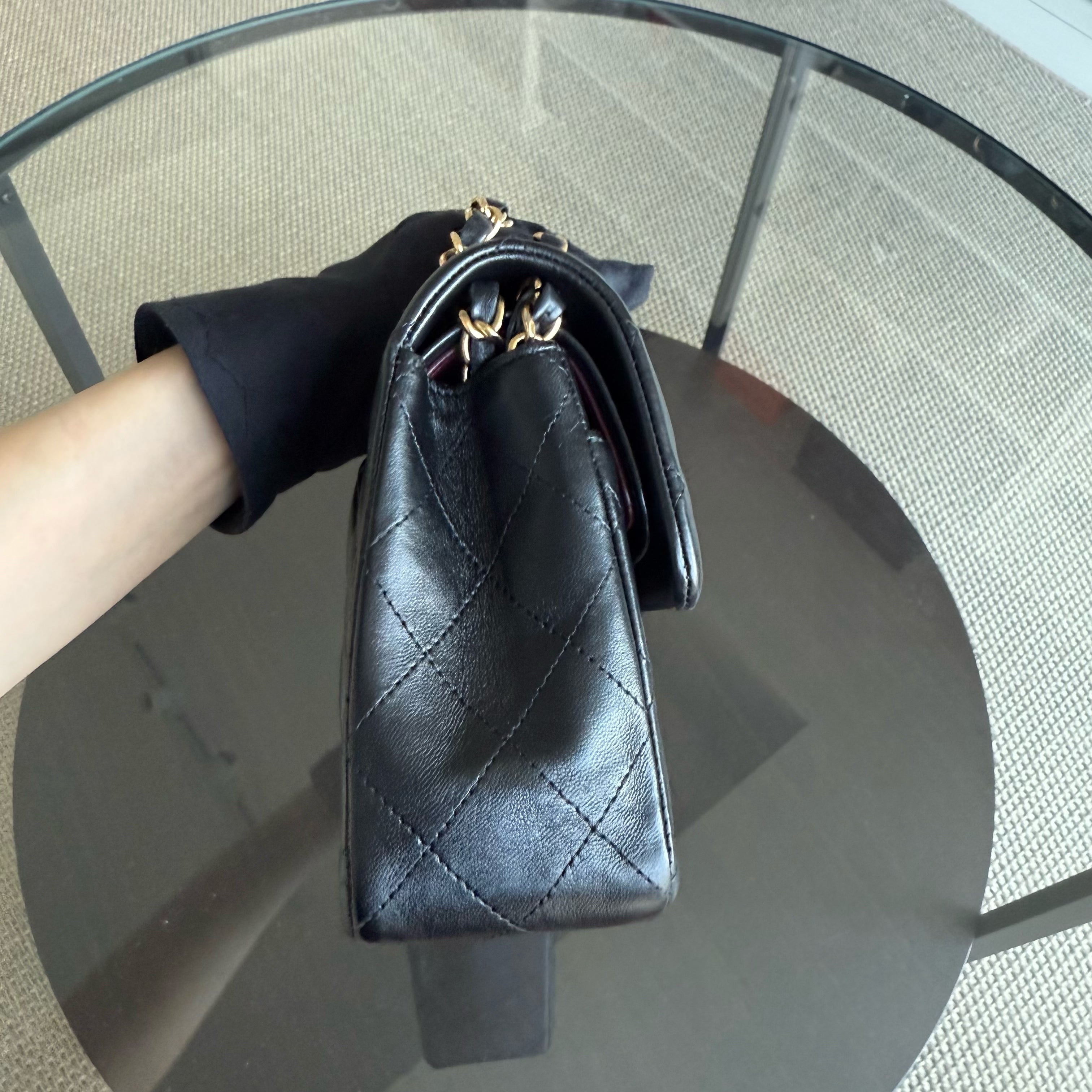 Chanel Classic Flap Small - 23CM Quilted Lambskin Black Gold Hardware Series 26