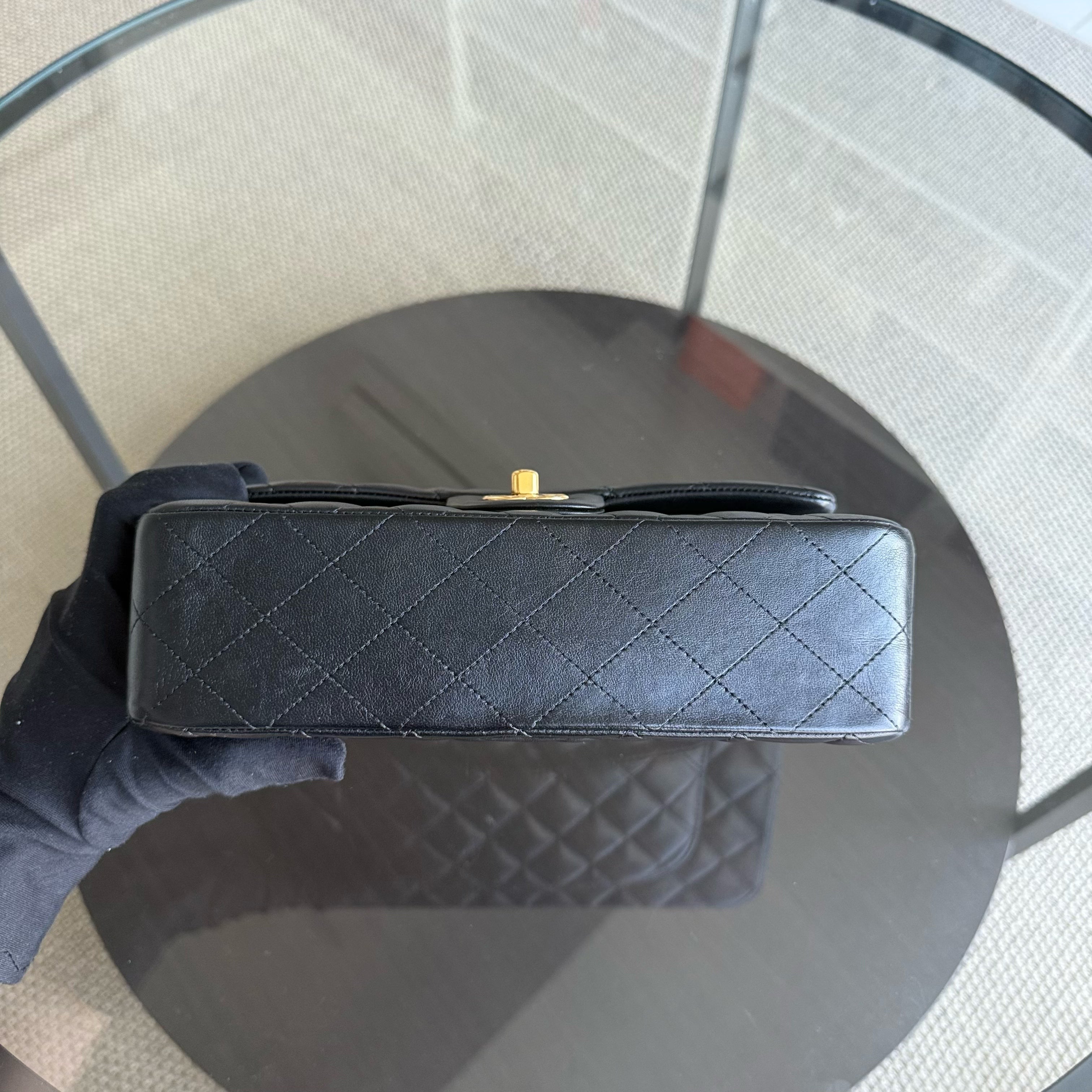 Chanel Classic Flap Small - 23CM Quilted Lambskin Black Gold Hardware Series 26