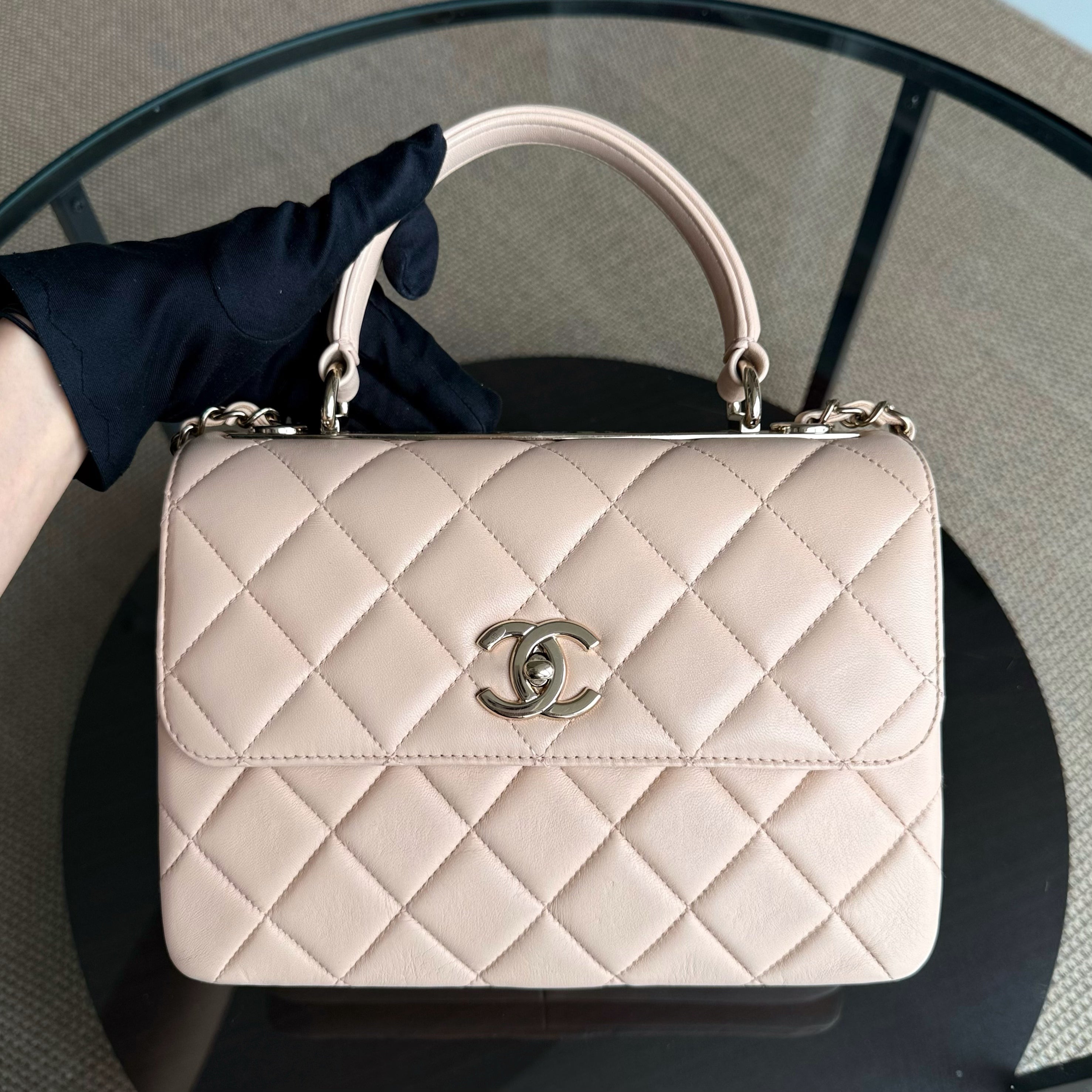 Chanel Trendy CC - Quilted Lambskin Beige Gold Hardware Series 31
