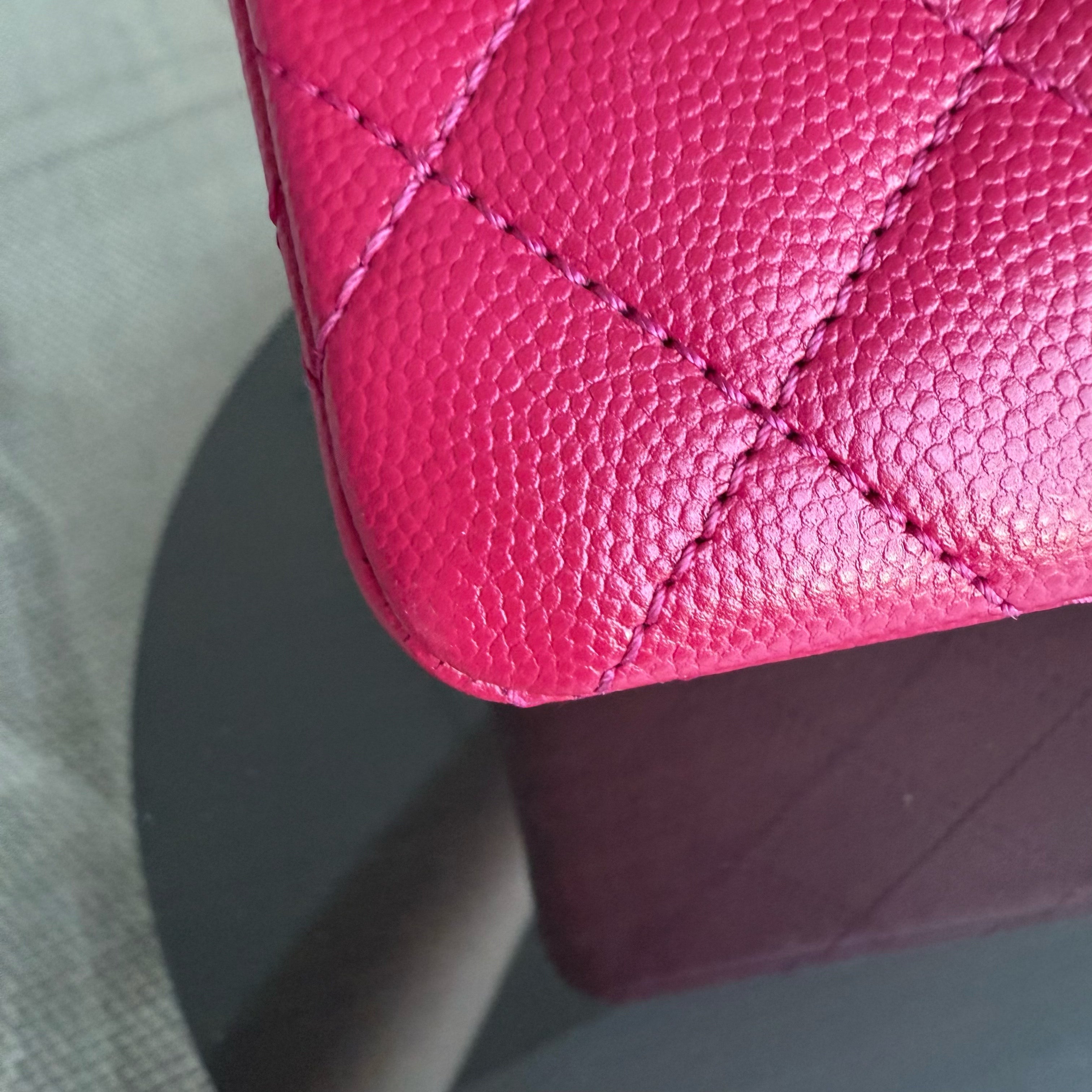 Chanel 2.55 Reissue 225 - Caviar Quilted Grained Calfskin Hot Pink Gold Hardware Series 23