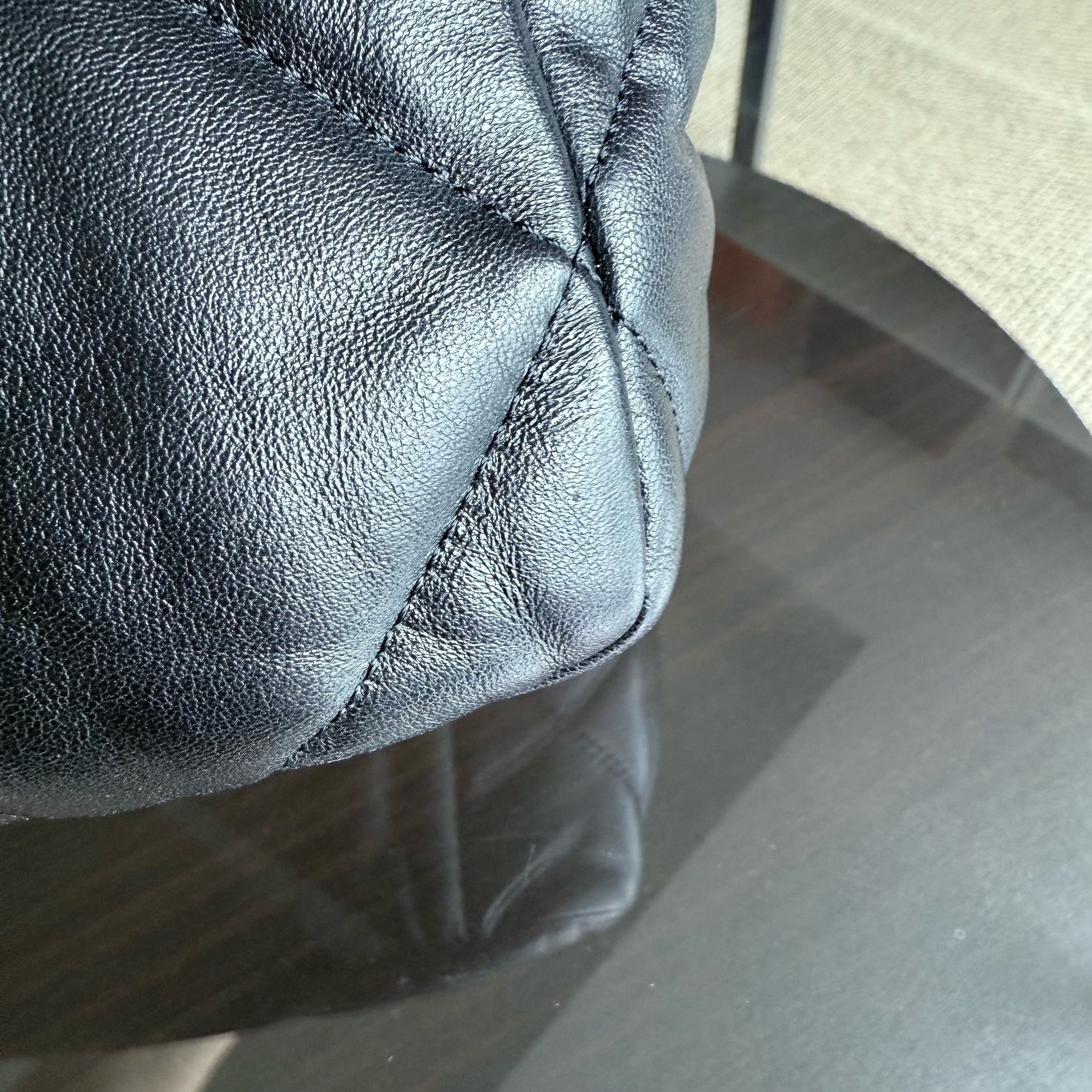 Chanel 19 Shopping Bag - Quilted Goatskin Black Gold Hardware Microchip