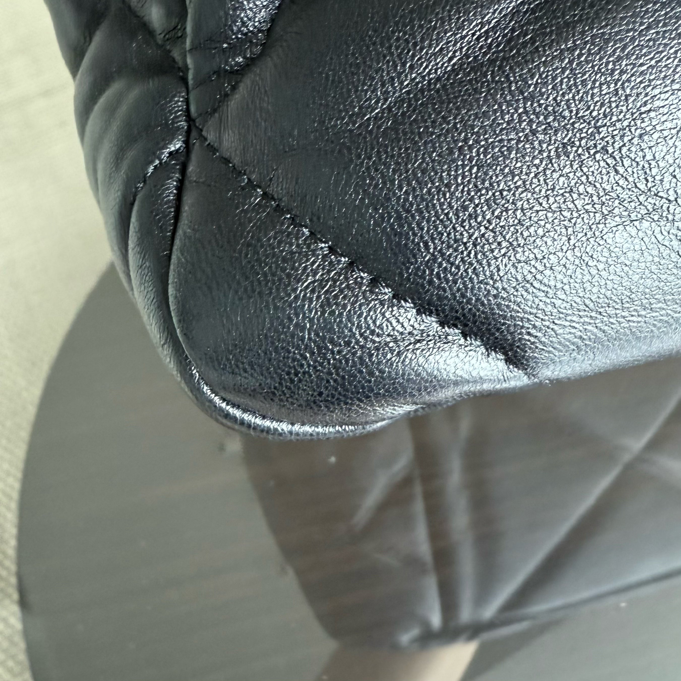 Chanel 19 Shopping Bag - Quilted Goatskin Black Gold Hardware Microchip