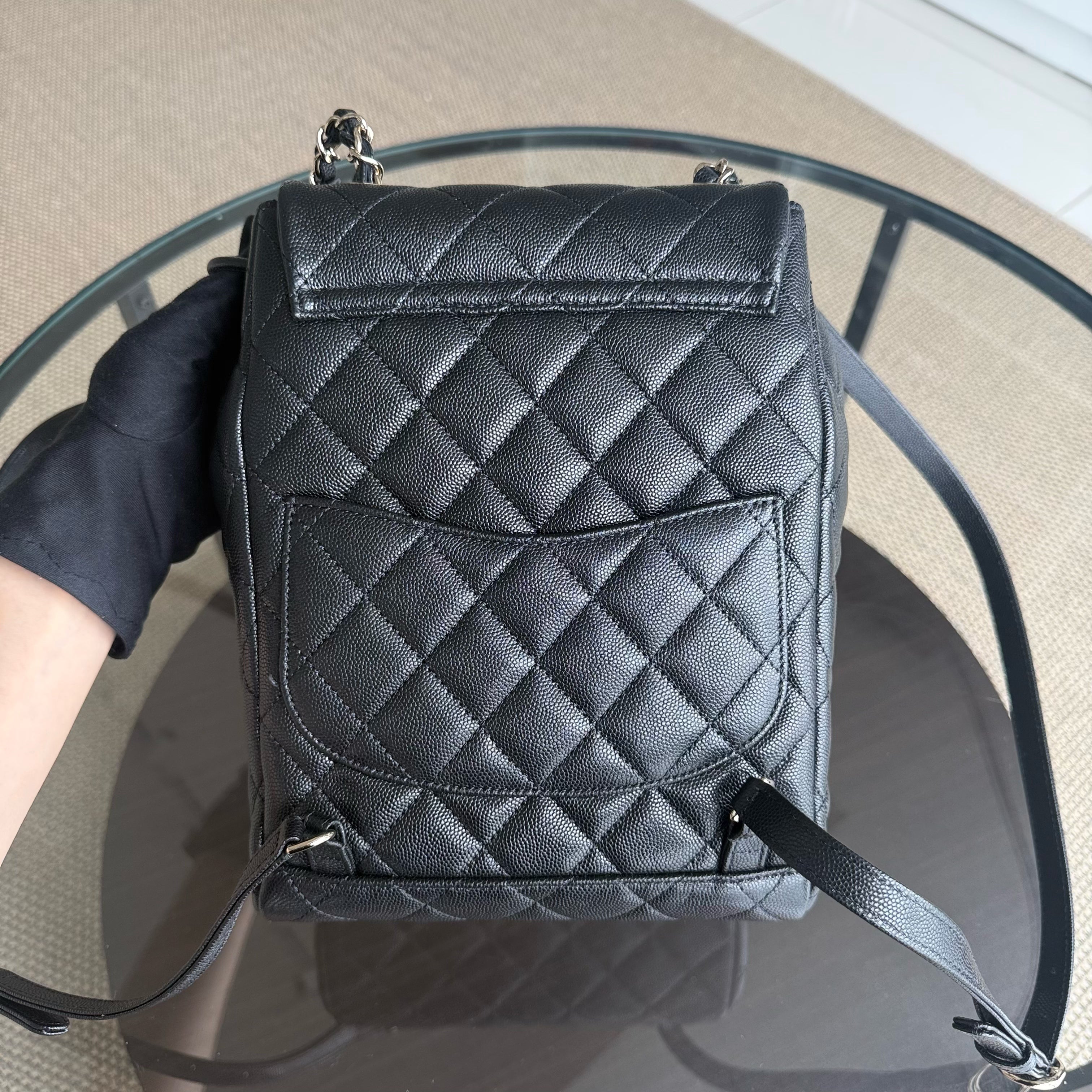 Chanel Urban Spirit Backpack- Caviar Black Gold Hardware Microchip