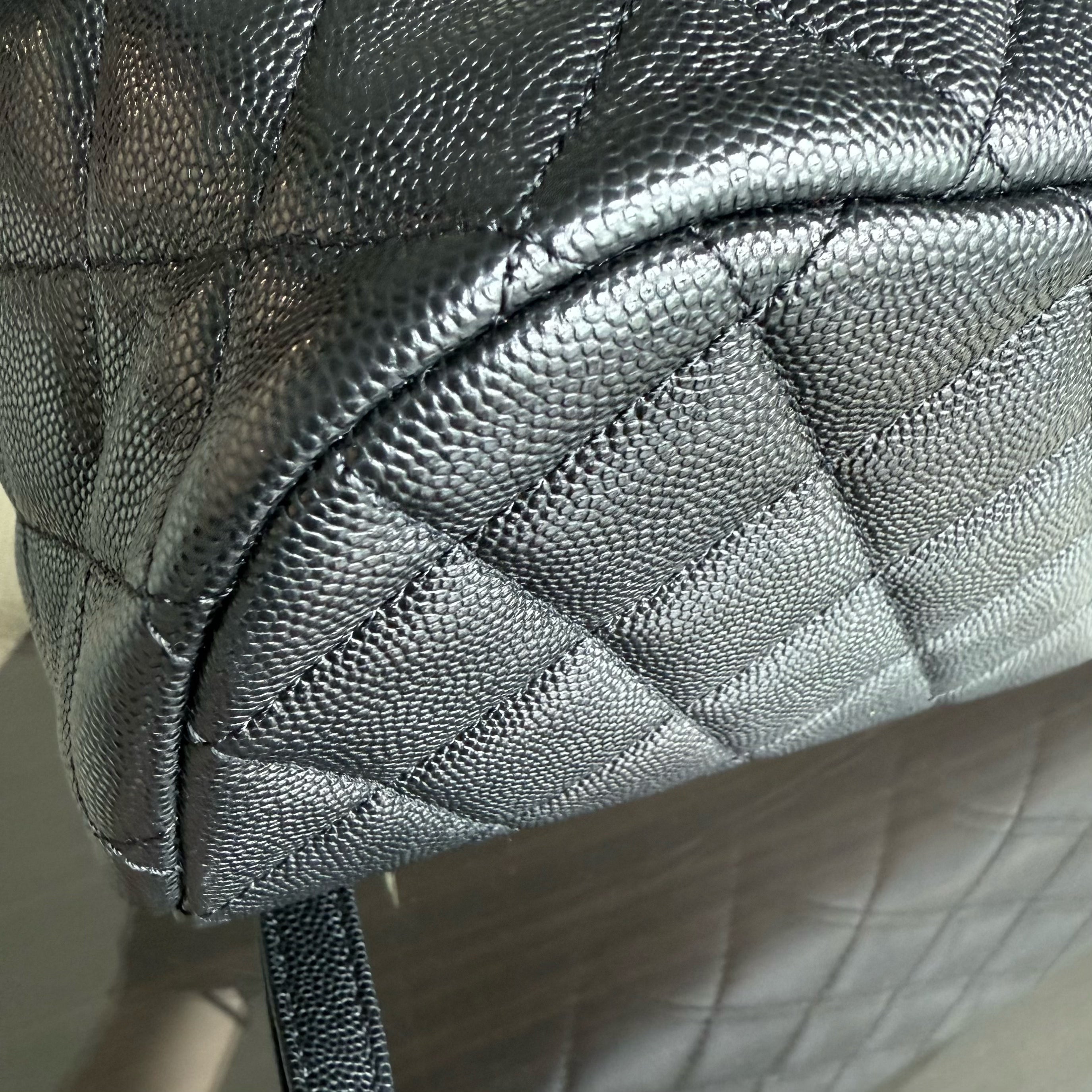 Chanel Urban Spirit Backpack- Caviar Black Gold Hardware Microchip