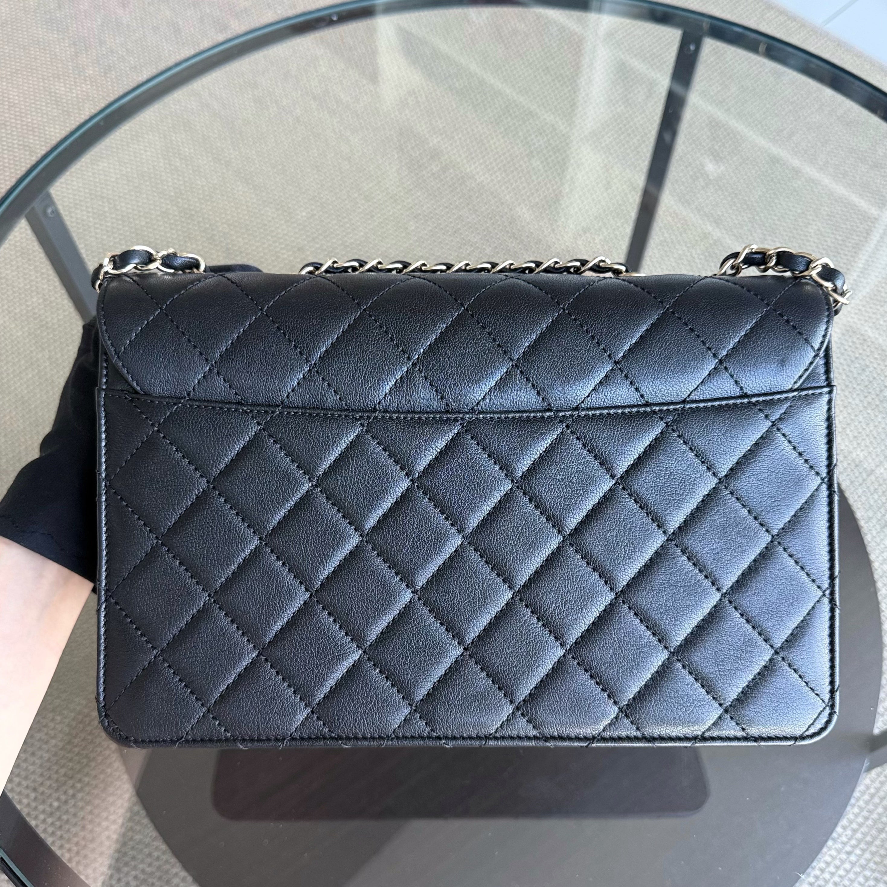 Chanel Beauty Lock Flap - Quilted Calfskin Black Gold Hardware Series 22