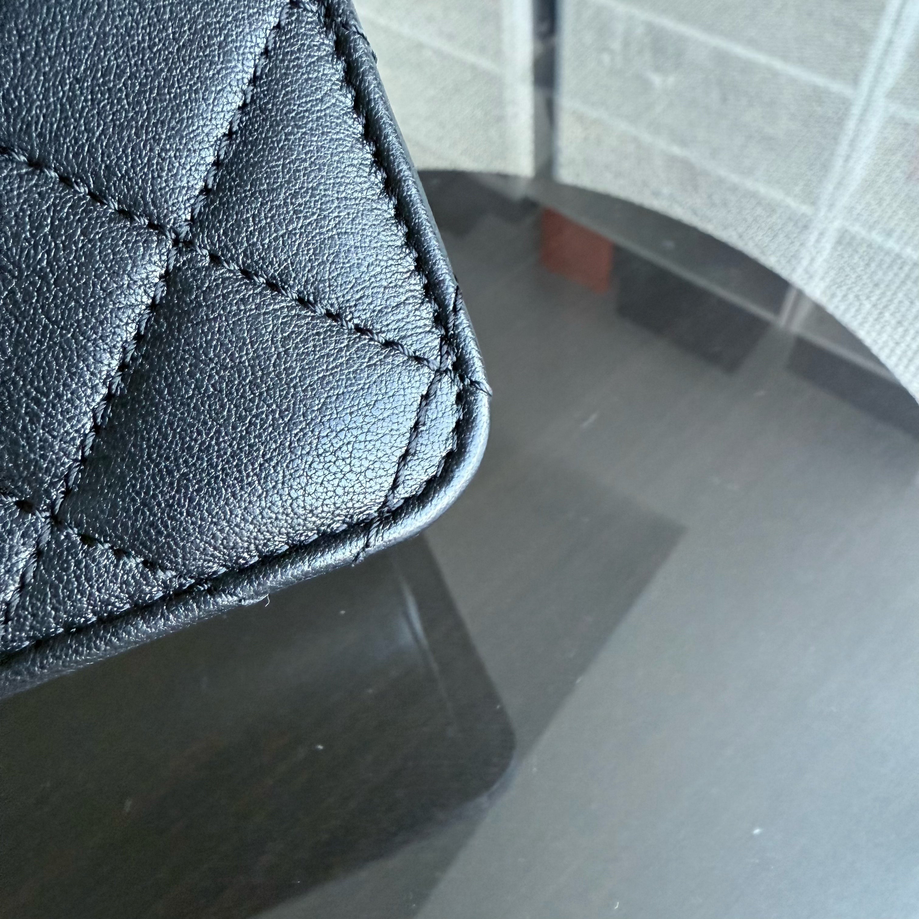 Chanel Beauty Lock Flap - Quilted Calfskin Black Gold Hardware Series 22