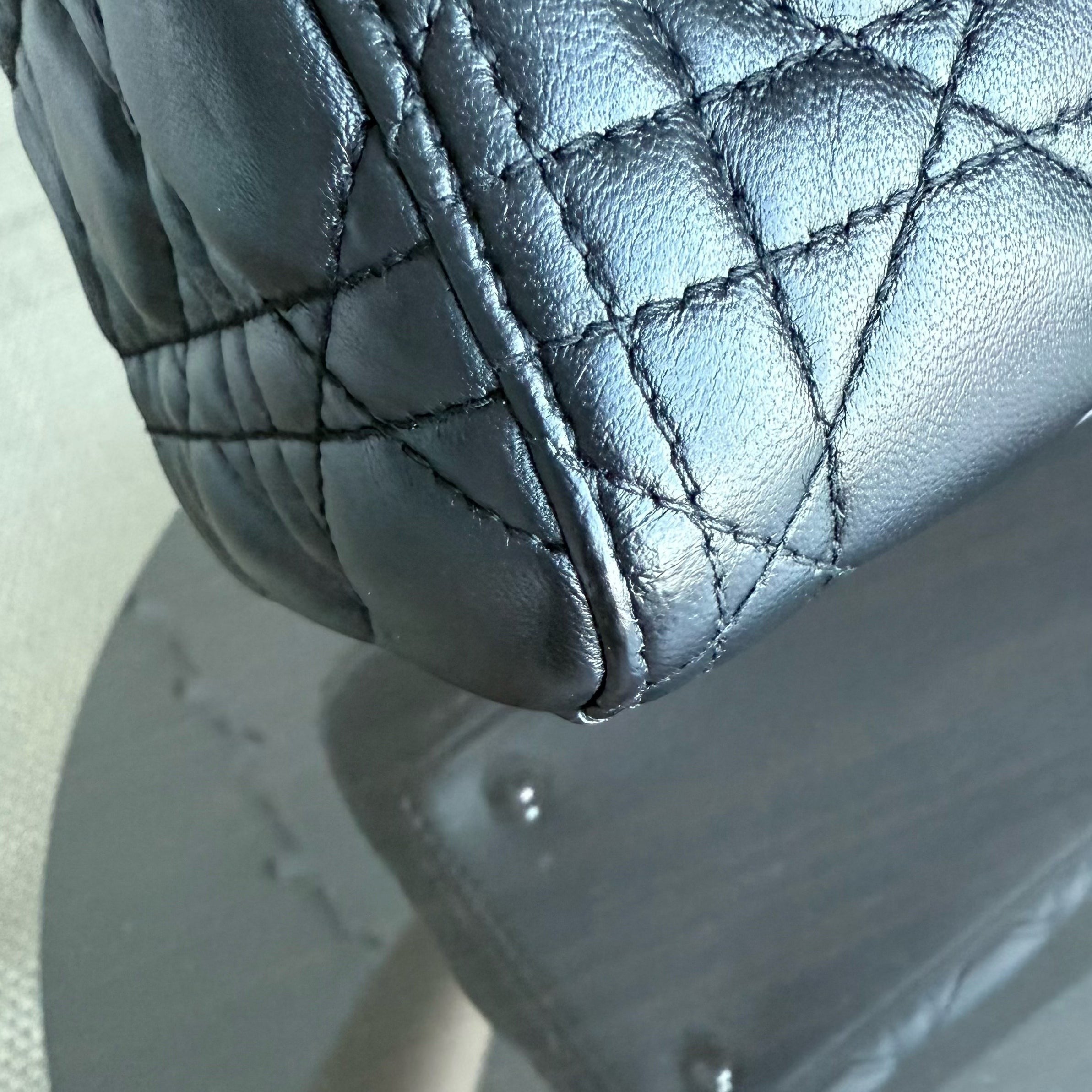 Dior Lady Medium - Cannage Lambskin Black Silver Hardware Adjustable Strap