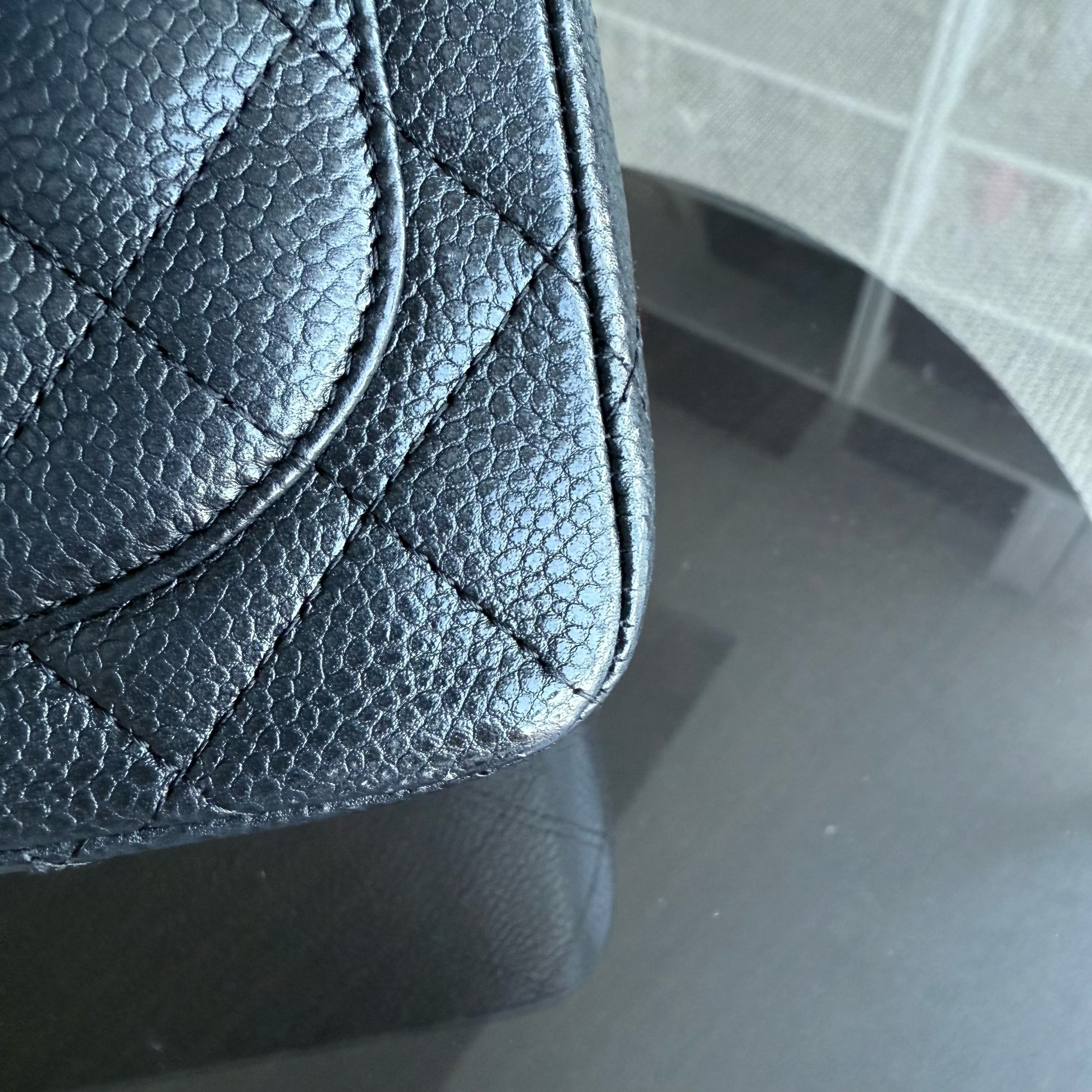 Chanel Classic Flap Mini Square - Caviar Quilted Grained Calfskin Black Gold Hardware Series 20