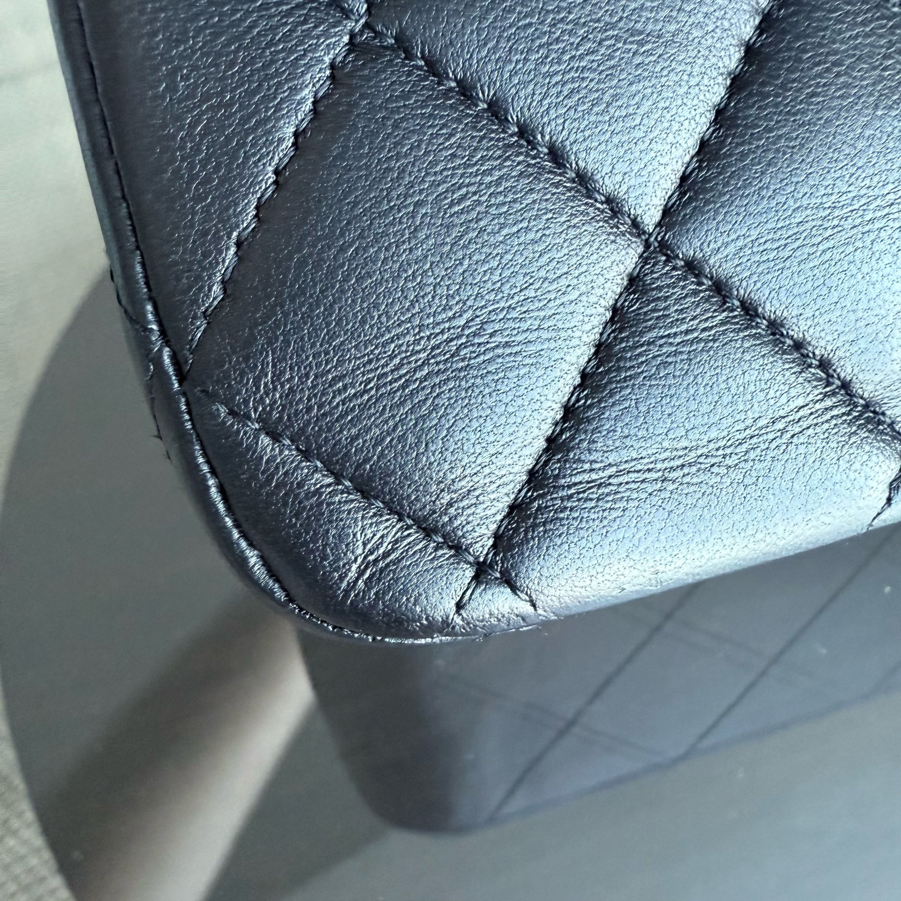 Chanel Classic Flap Medium - 25CM Quilted Lambskin Black Gold Hardware Series 14