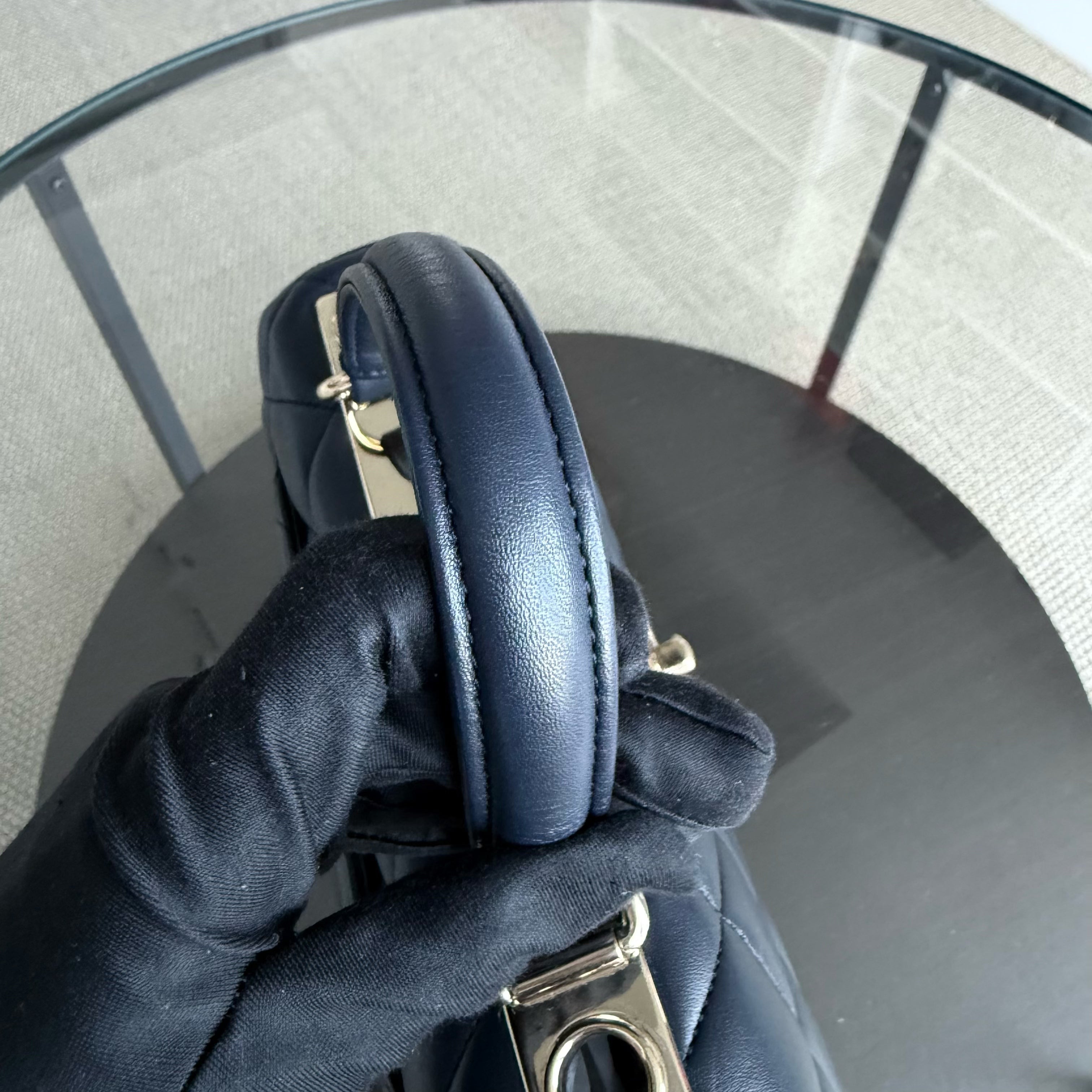 Chanel Trendy CC Small - Quilted Lambskin Dark Navy Blue Gold Hardware Series 23