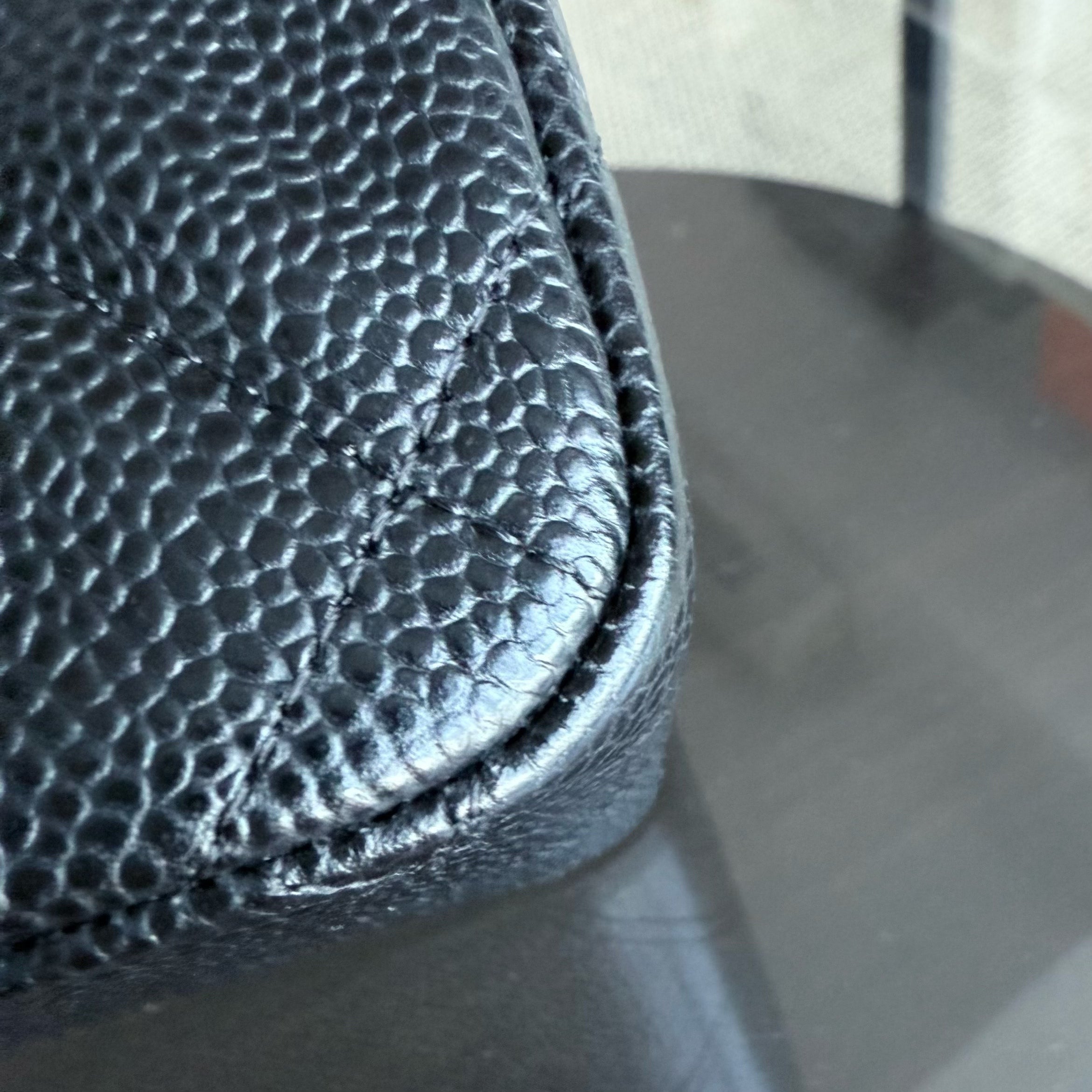 Chanel Classic Flap Jumbo - Caviar 30CM Double Flap Quilted Grained Calfskin Black Gold Hardware Series 15