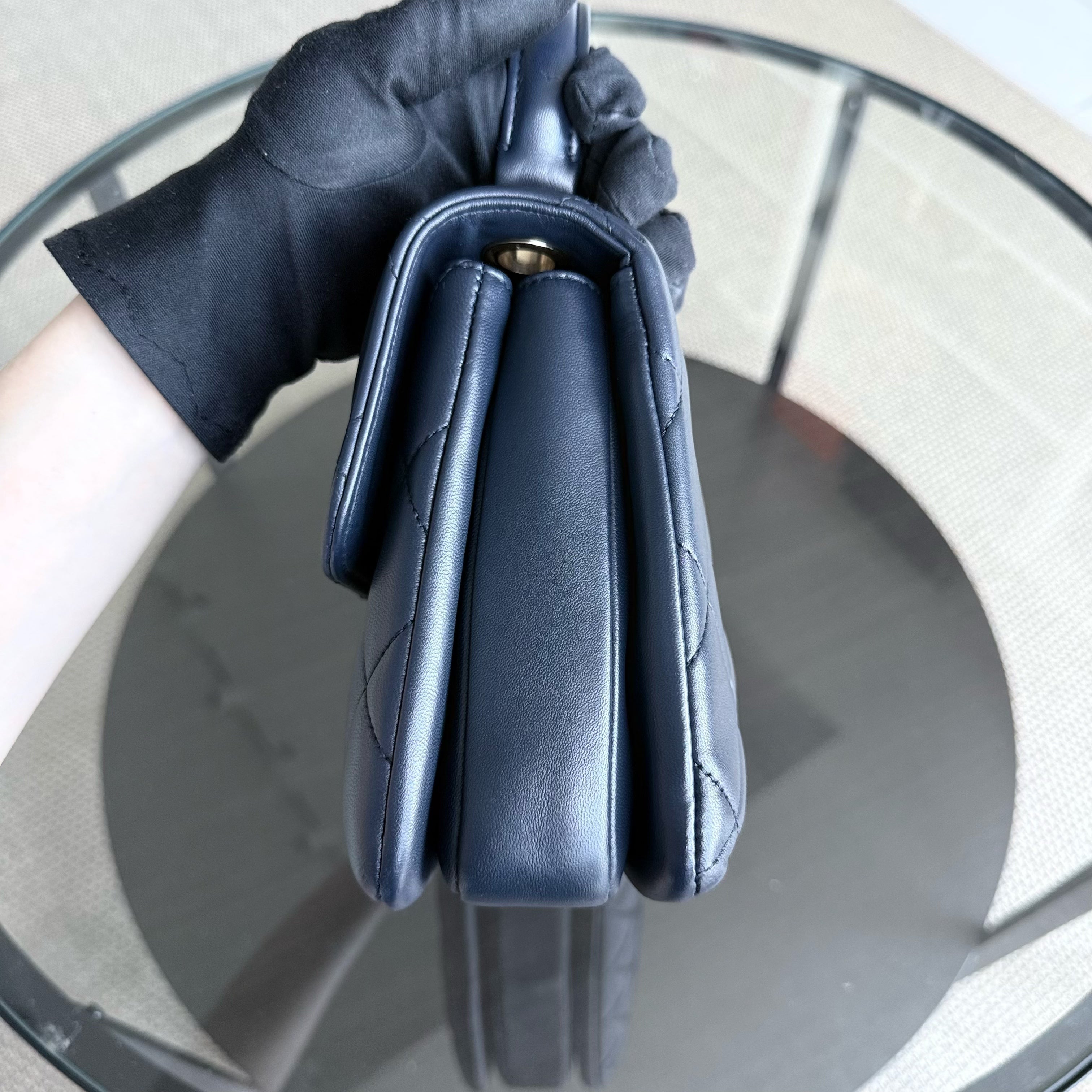 Chanel Trendy CC Small - Quilted Lambskin Dark Navy Blue Gold Hardware Series 23