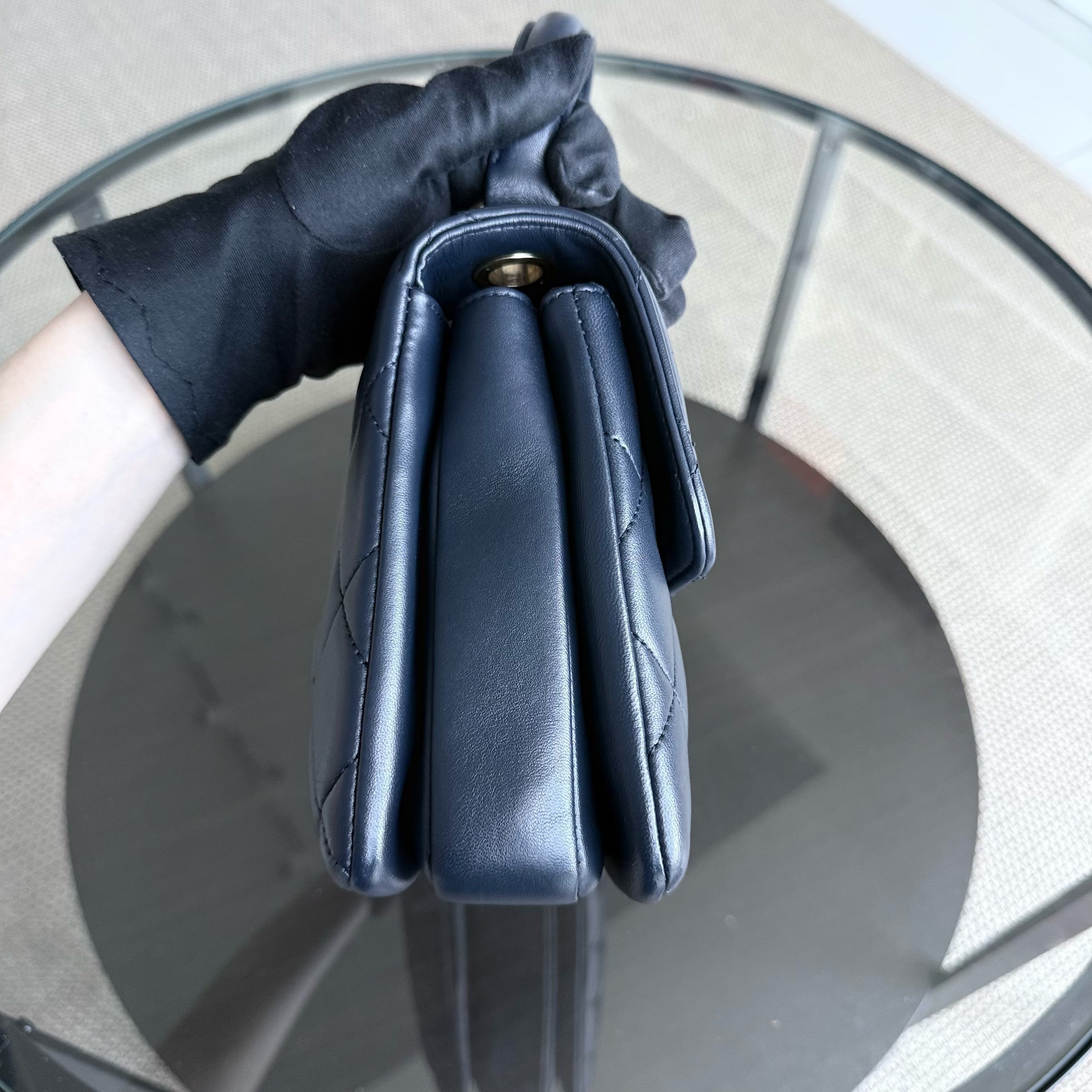 Chanel Trendy CC Small - Quilted Lambskin Dark Navy Blue Gold Hardware Series 23