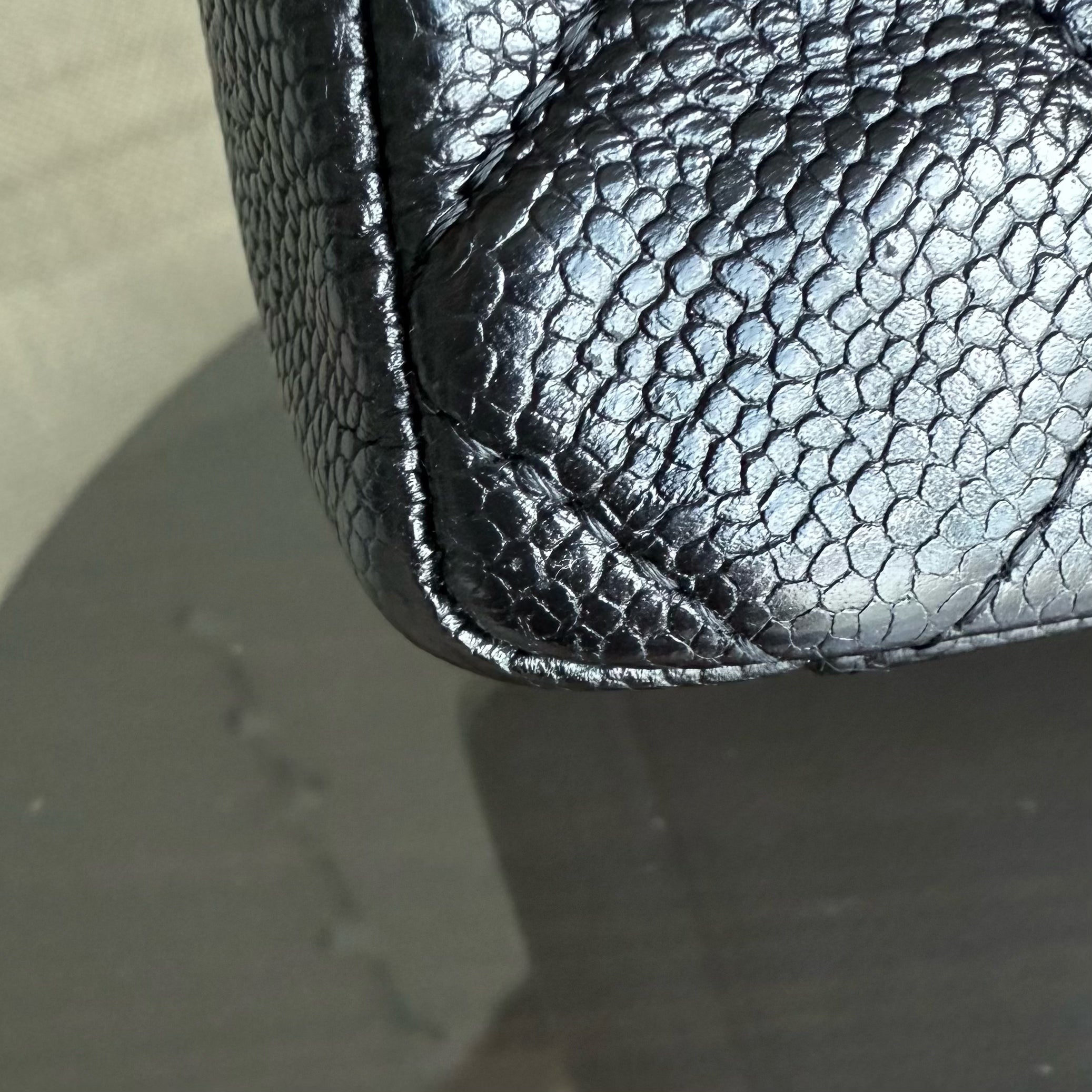 Chanel PST Petite Shopping Tote - Caviar Quilted Grained Calfskin Black Gold Hardware Series 8