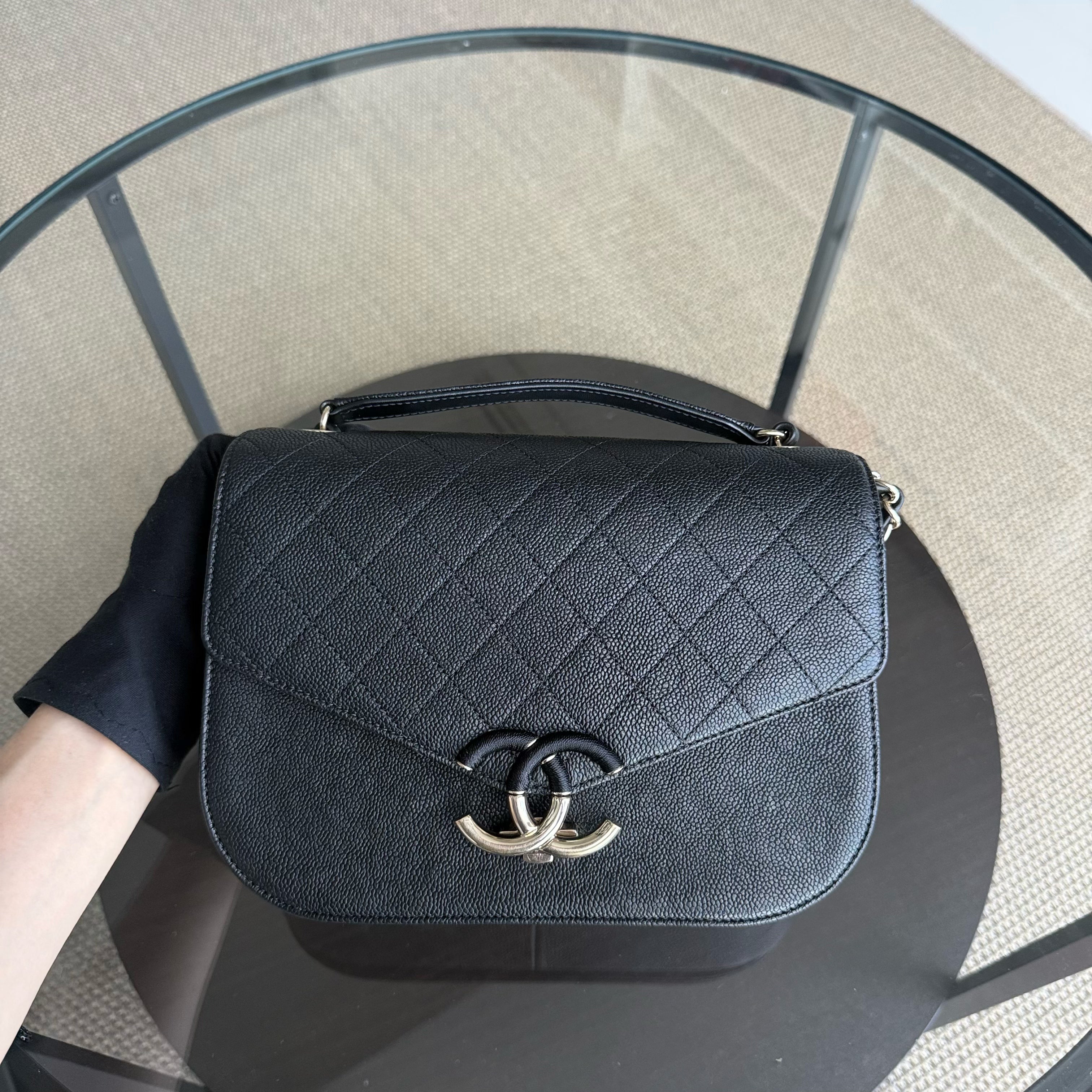 Chanel Coco Curve Cuba - Caviar Quilted Grained Calfskin Black Gold Hardware Series 23