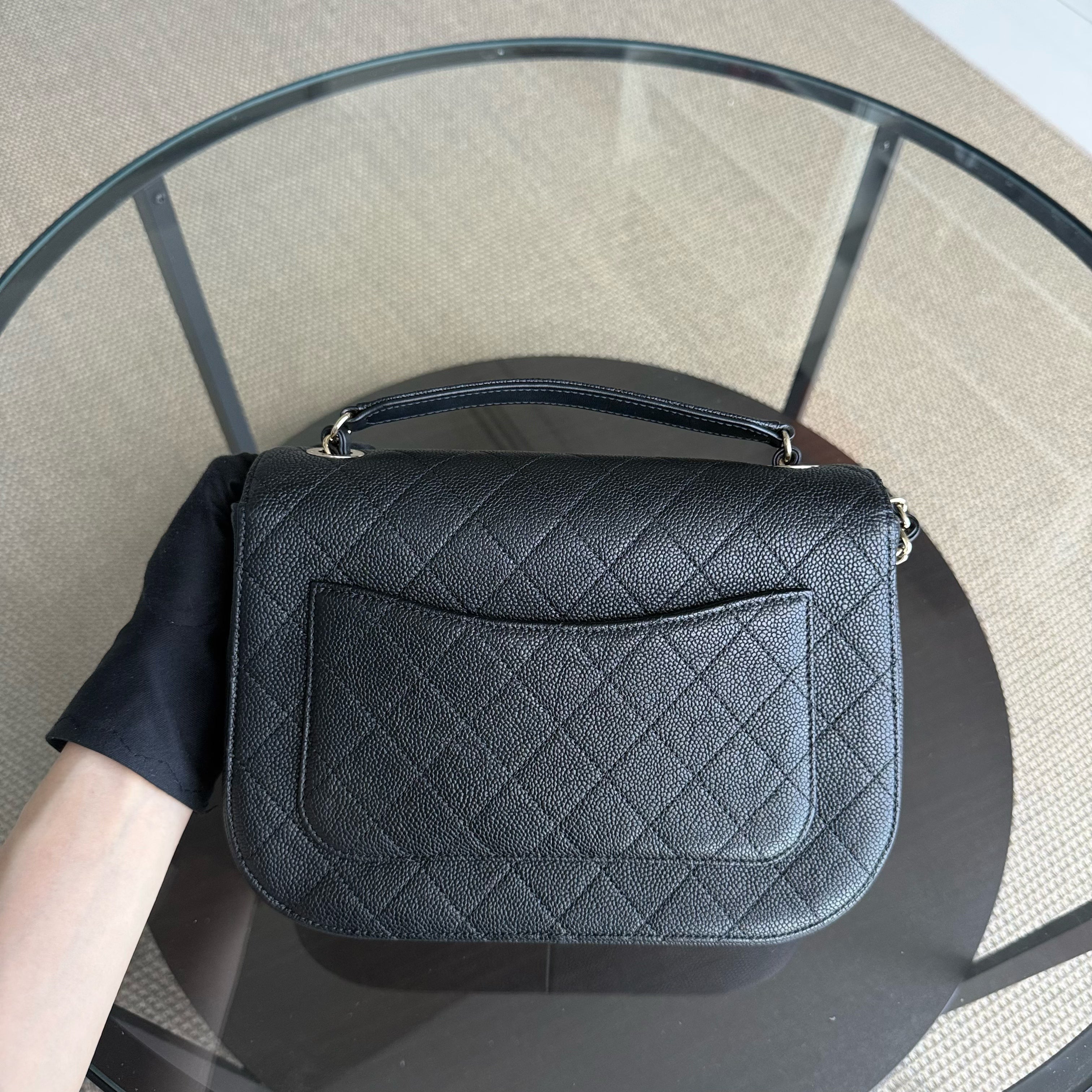 Chanel Coco Curve Cuba - Caviar Quilted Grained Calfskin Black Gold Hardware Series 23