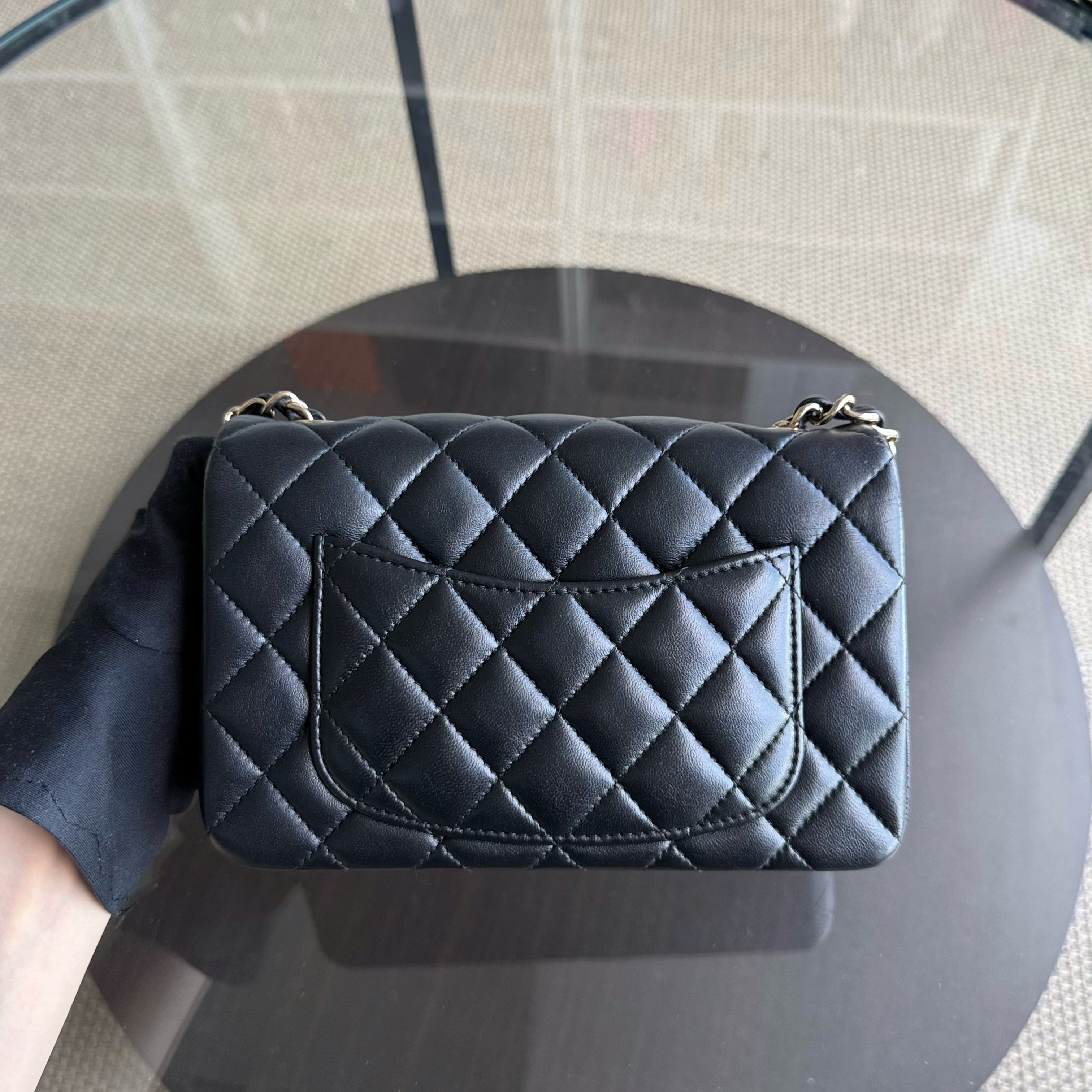Chanel Classic Flap Mini - Quilted Lambskin Black Gold Hardware Series 26
