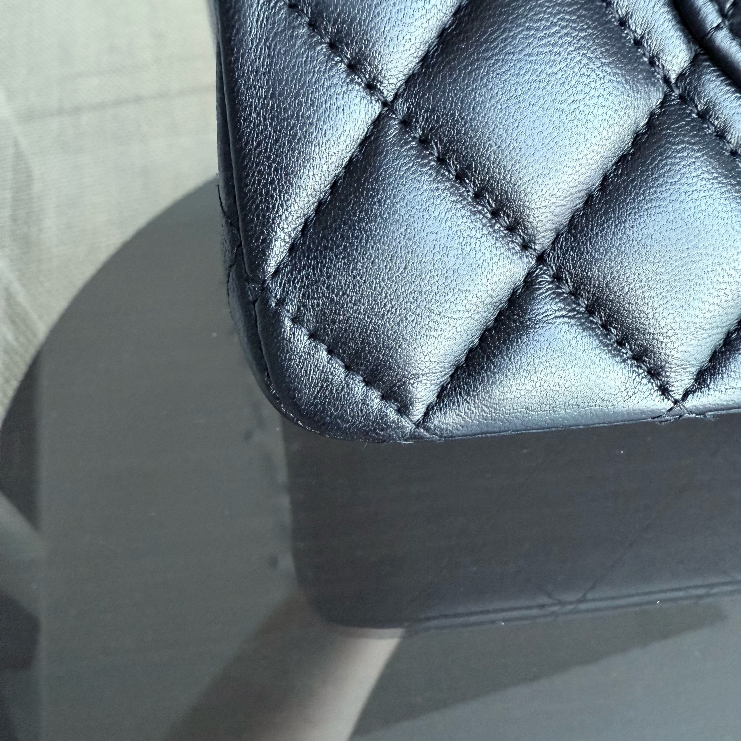 Chanel Classic Flap Medium - Quilted Lambskin Black Gold Hardware Series 24