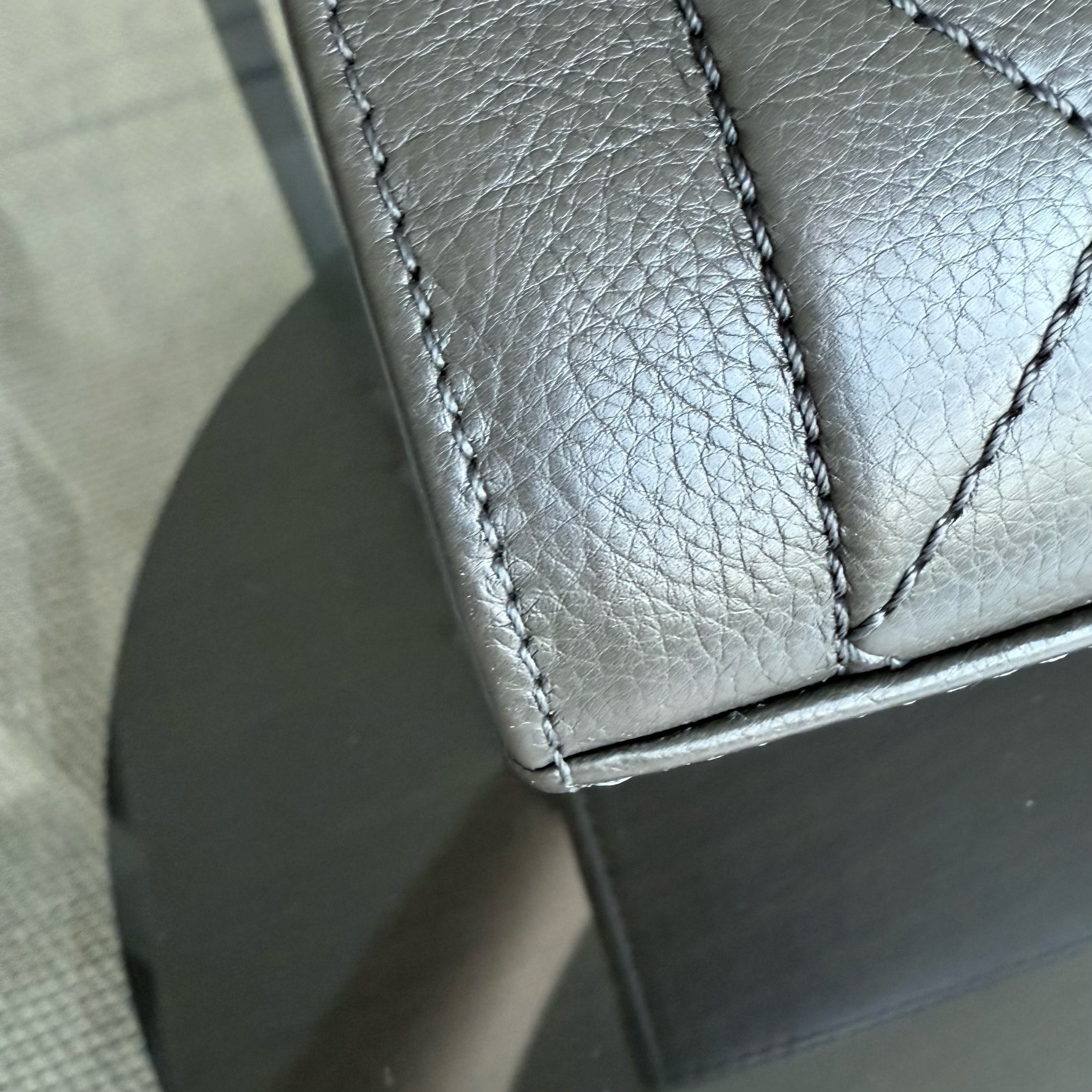 Chanel Label Click Medium - 25CM Quilted Calfskin Dark Olive Green Gold Hardware Series 23