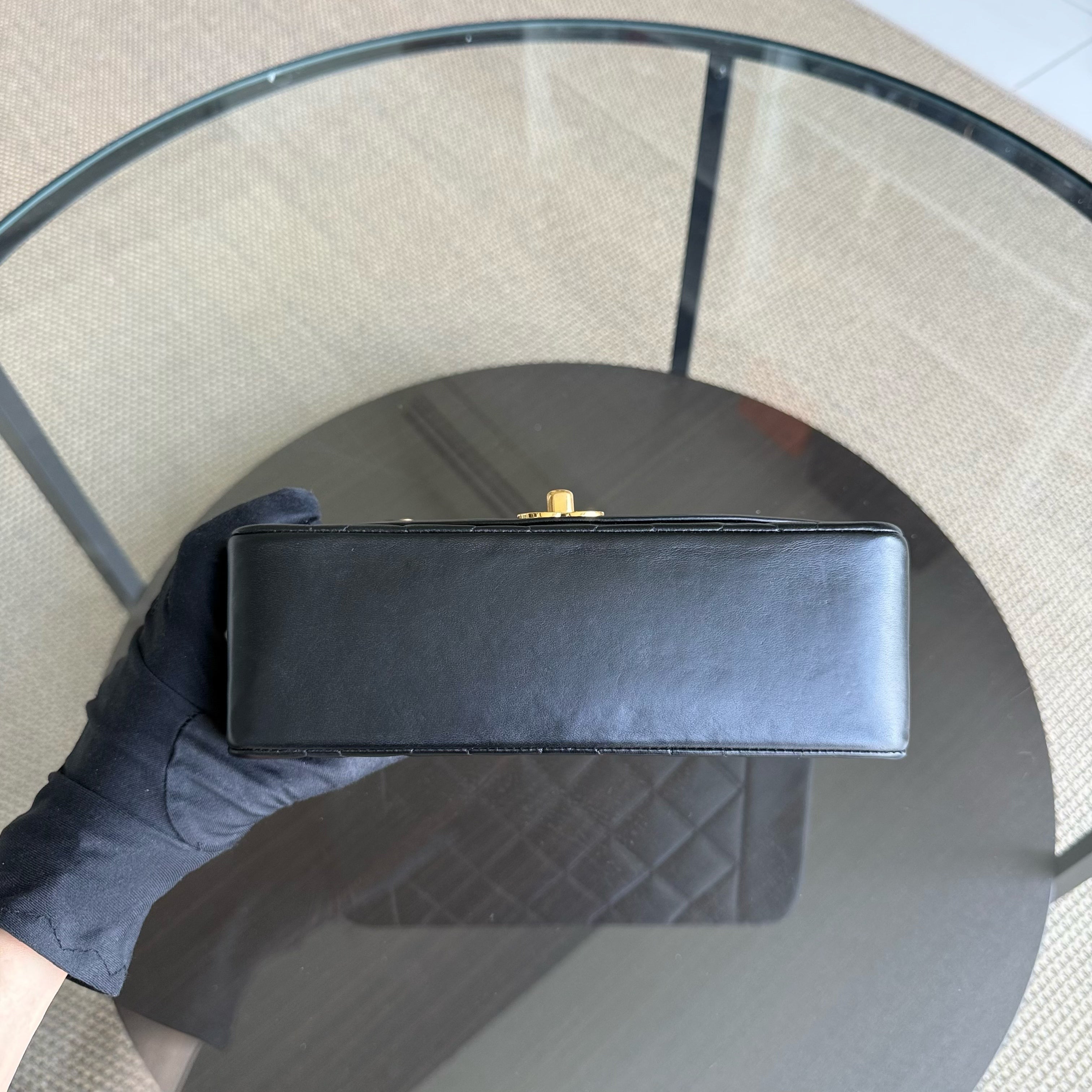 Chanel Diana Vintage - Quilted Lambskin Black Gold Hardware Series 2