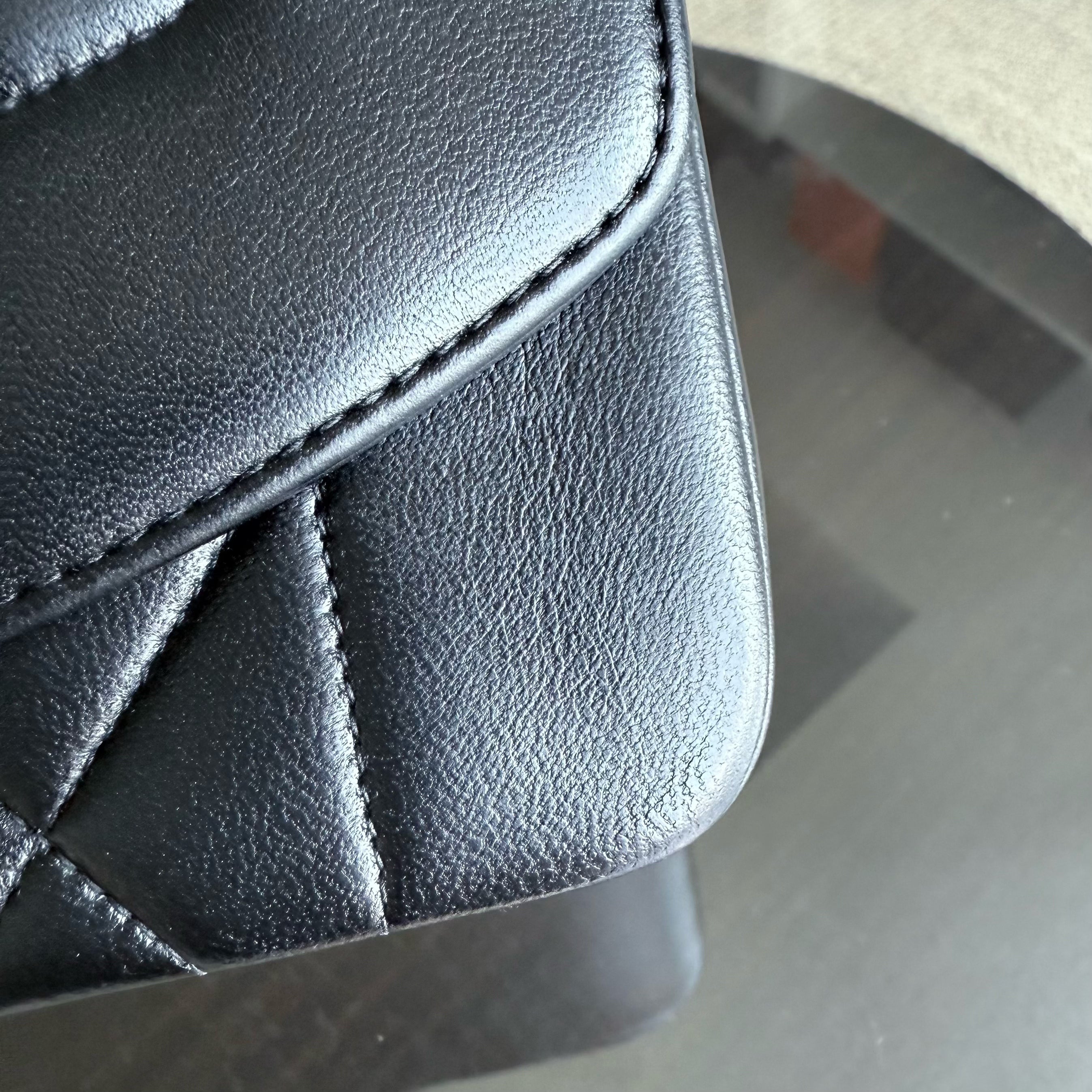 Chanel Diana Vintage - Quilted Lambskin Black Gold Hardware Series 2