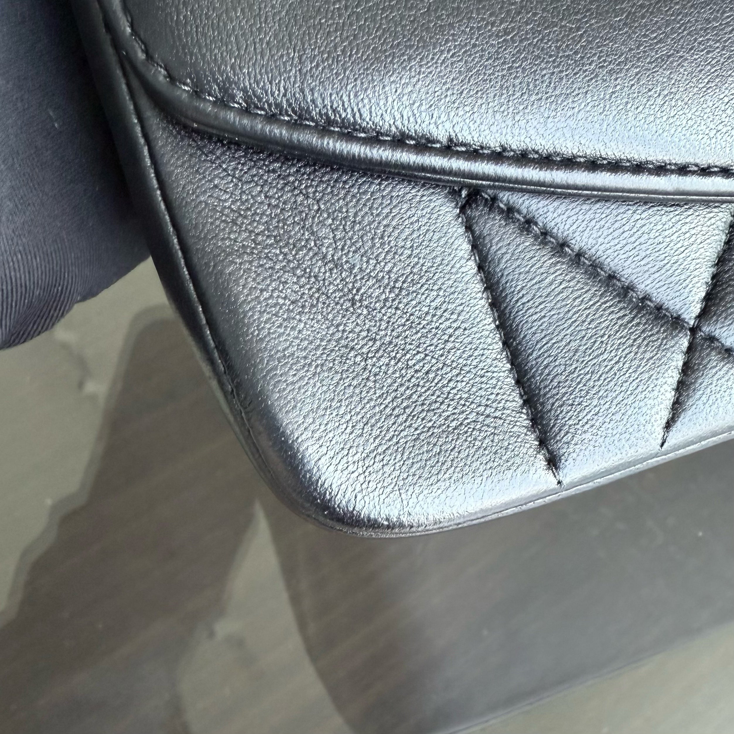 Chanel Diana Vintage - Quilted Lambskin Black Gold Hardware Series 2