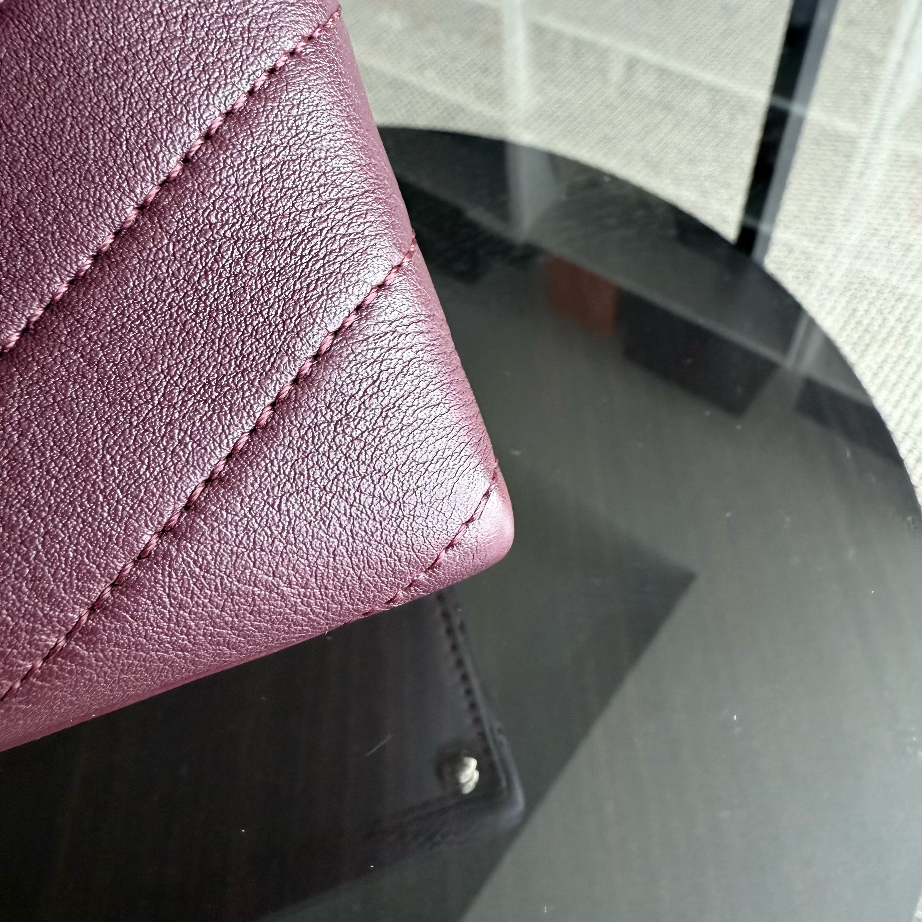 Chanel Coco Chevron Bag - Smooth Calfskin Dark Burgundy Red Gold Hardware Series 26