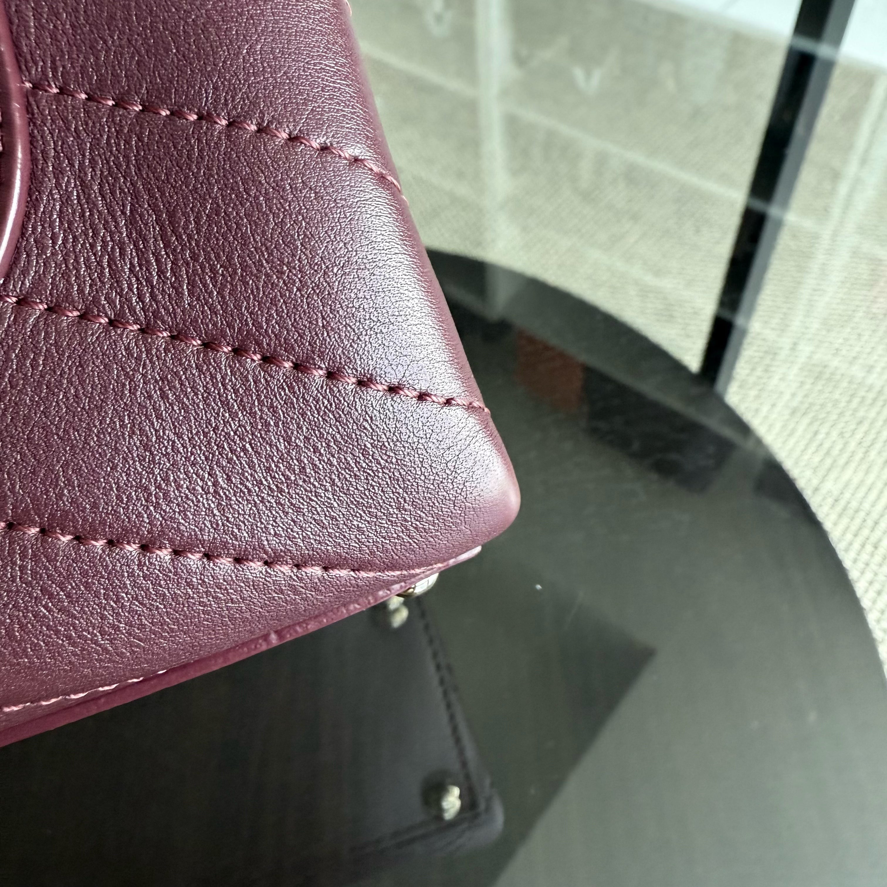 Chanel Coco Chevron Bag - Smooth Calfskin Dark Burgundy Red Gold Hardware Series 26