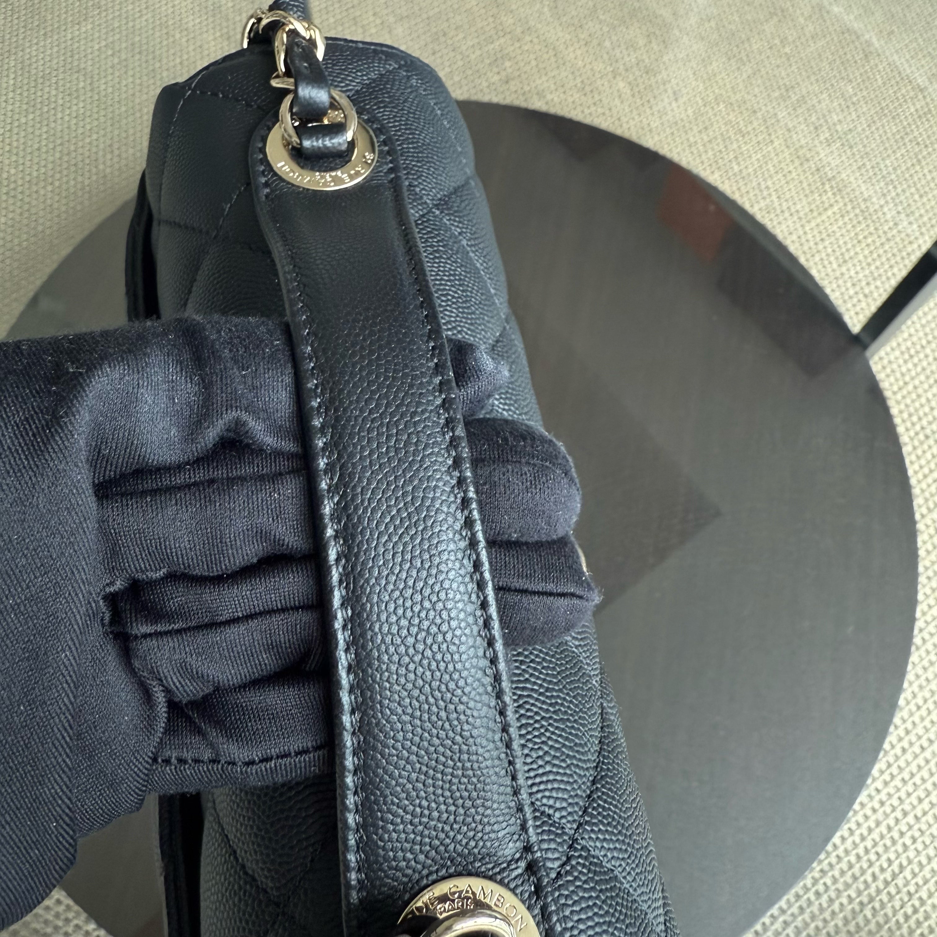 Chanel Business Affinity - Caviar Quilted Grained Calfskin Black Gold Hardware Series 29