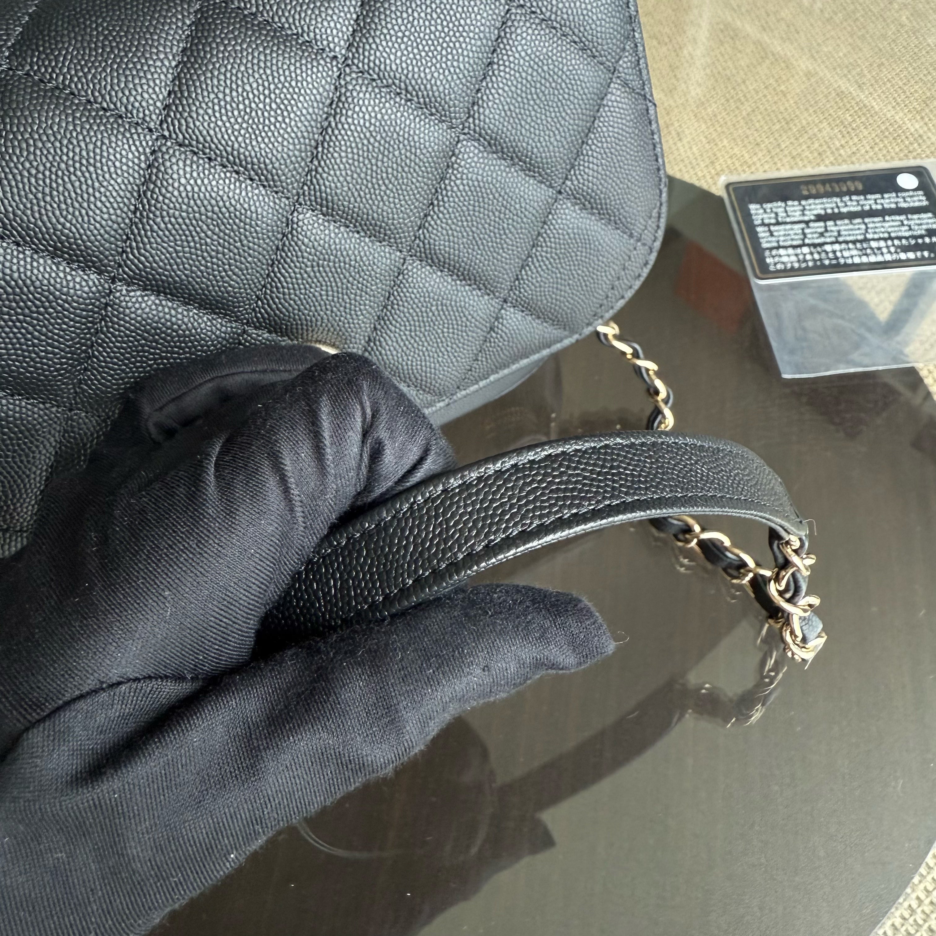 Chanel Business Affinity - Caviar Quilted Grained Calfskin Black Gold Hardware Series 29