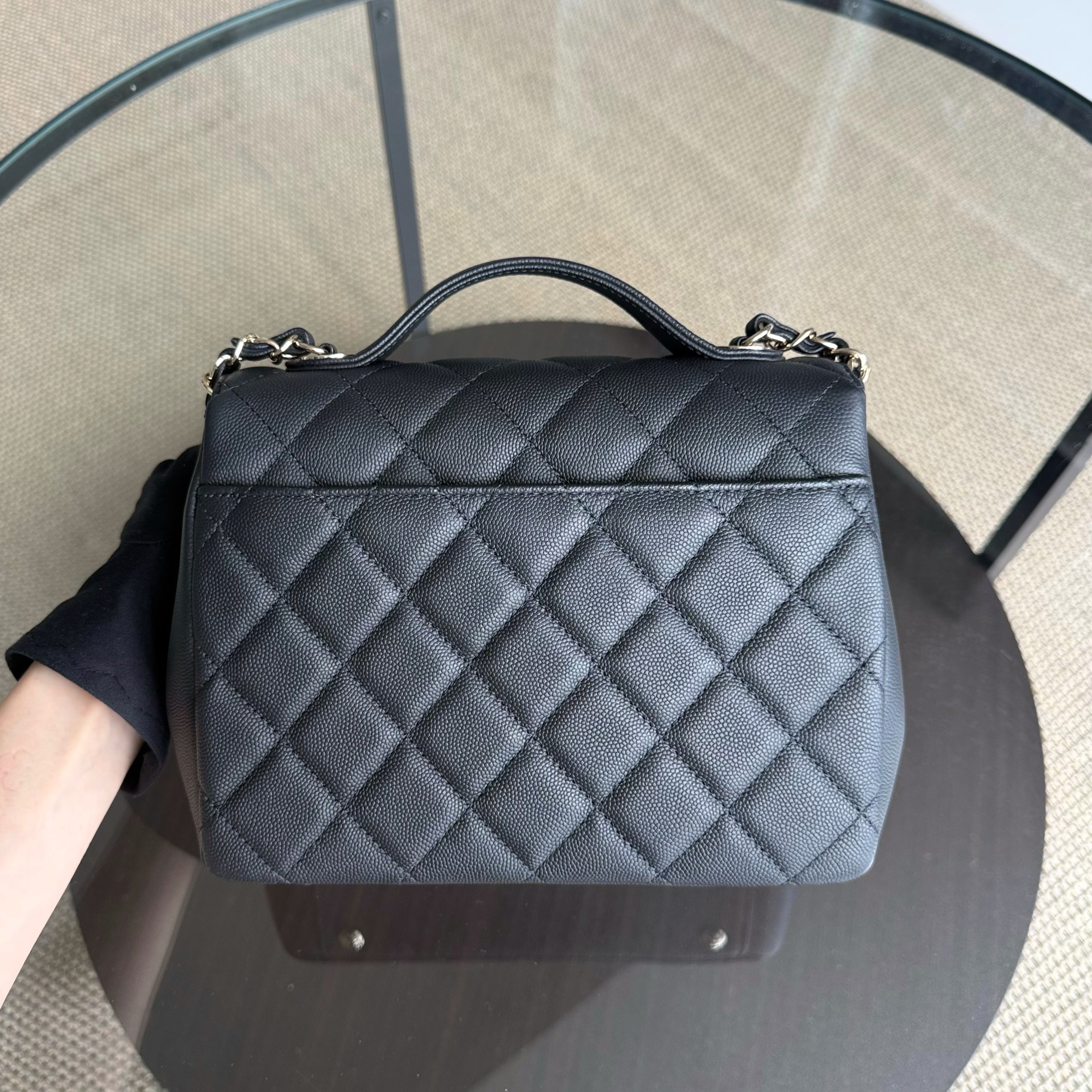Chanel Business Affinity - Caviar Quilted Grained Calfskin Black Gold Hardware Series 29