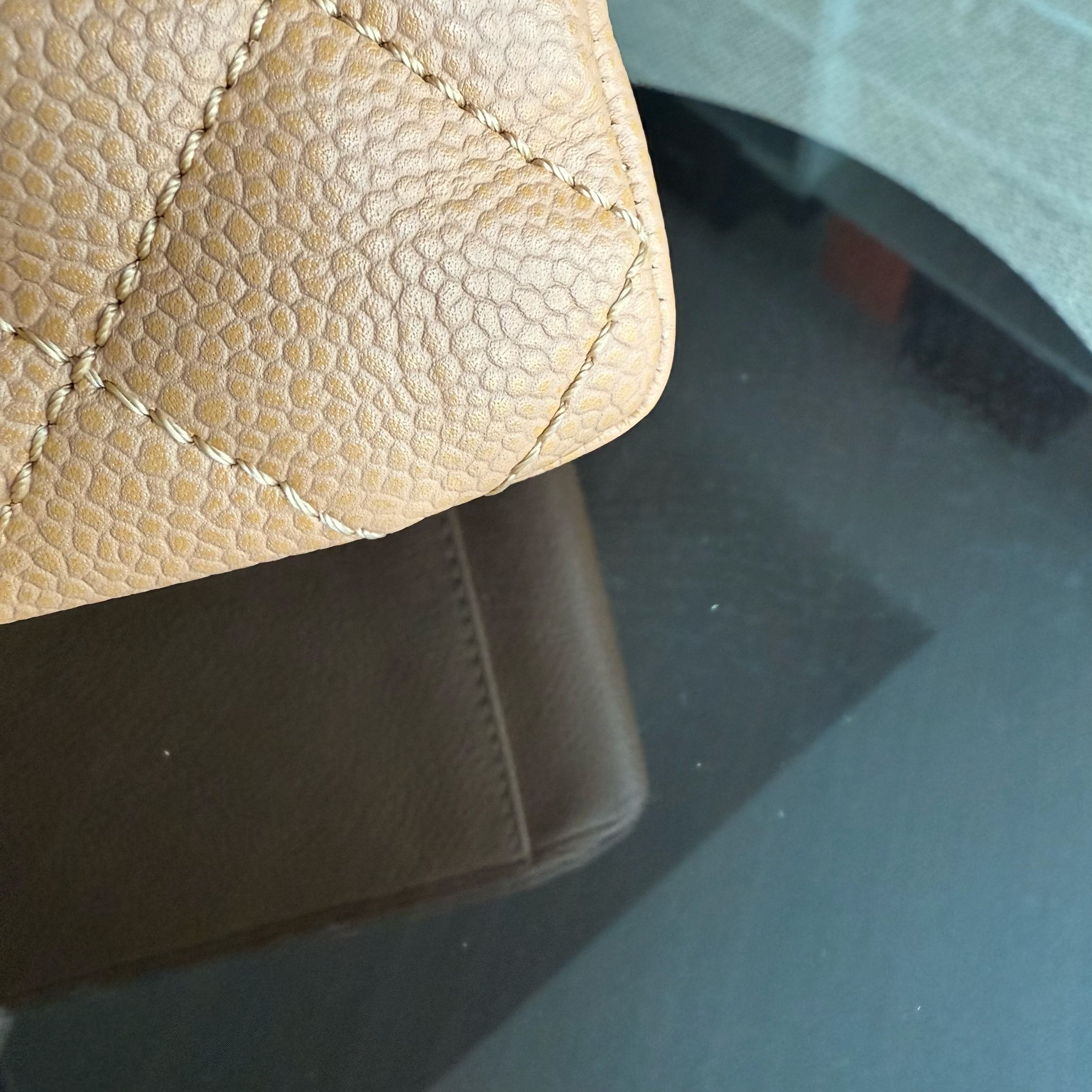 Chanel PST Petite Shopping Tote - Caviar Quilted Grained Calfskin Dark Beige Gold Hardware Series 12