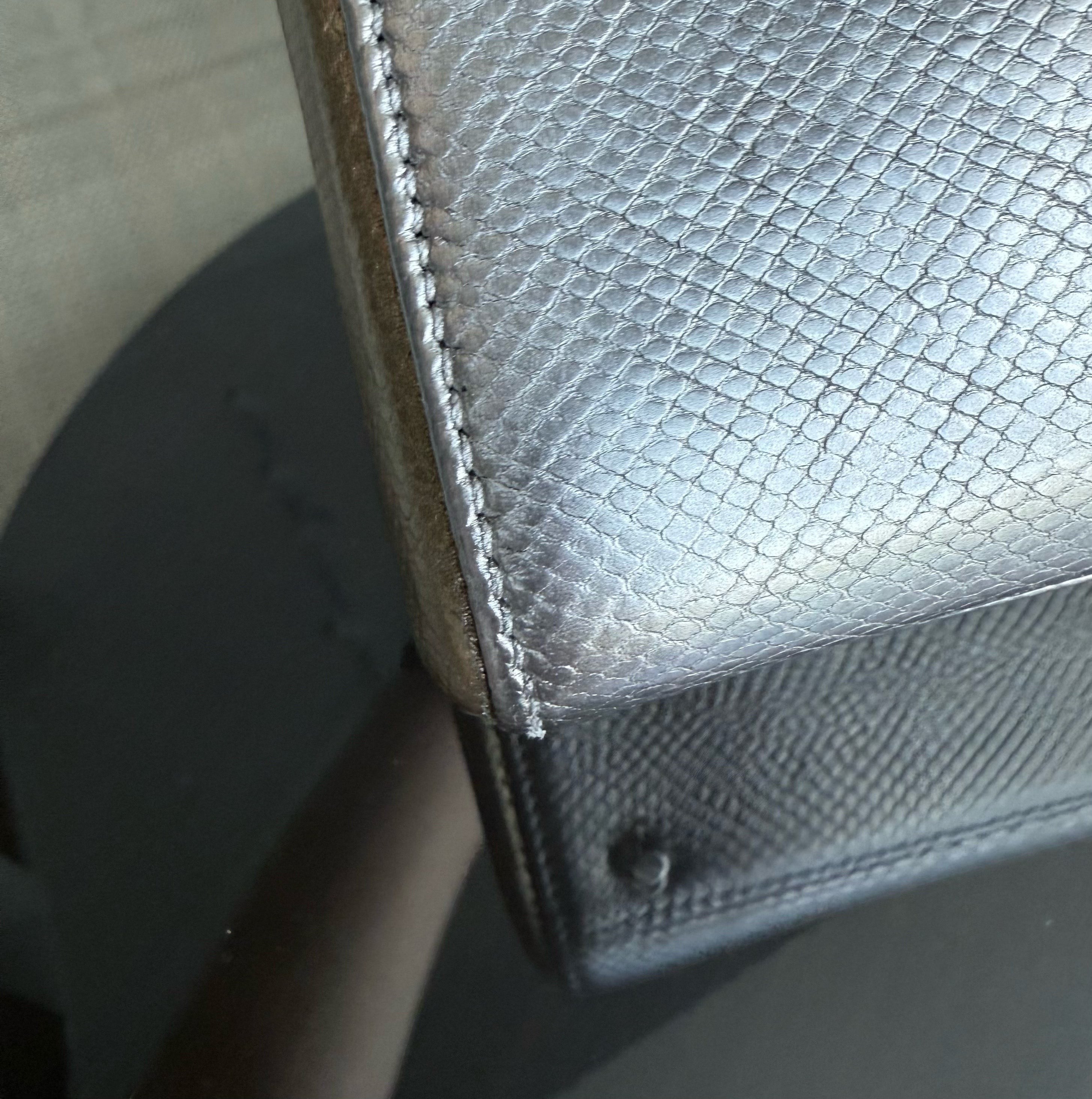 Dior Lady Mini - Exotic Lizard Bi-color Silver Hardware