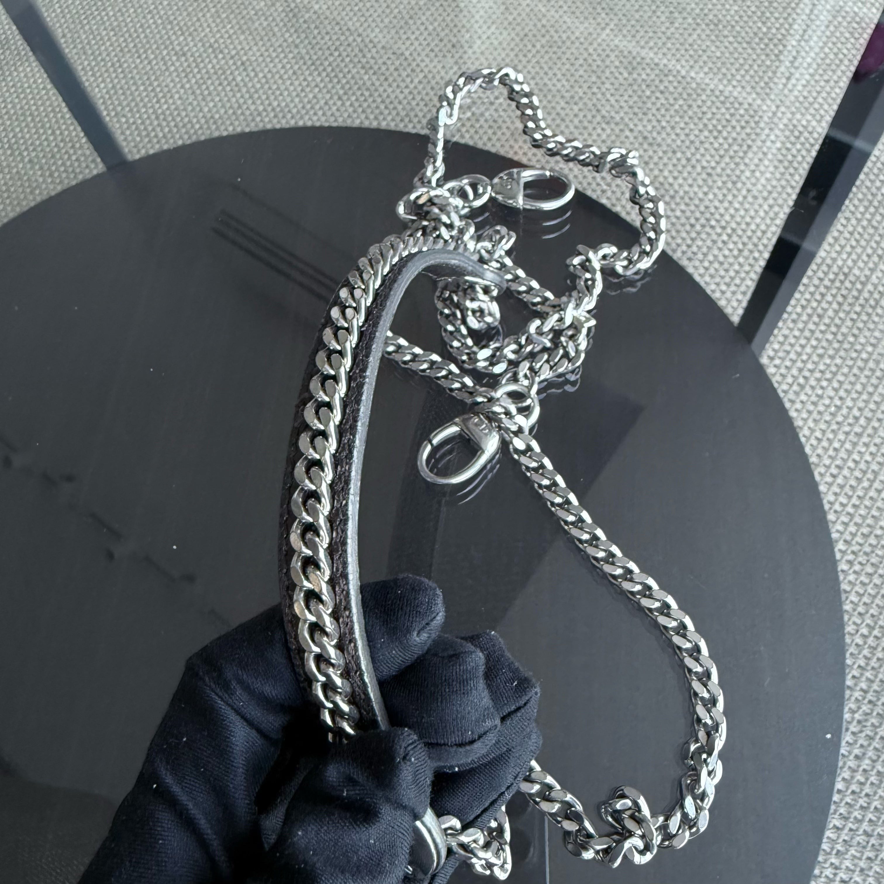 Dior Lady Mini - Exotic Lizard Bi-color Silver Hardware