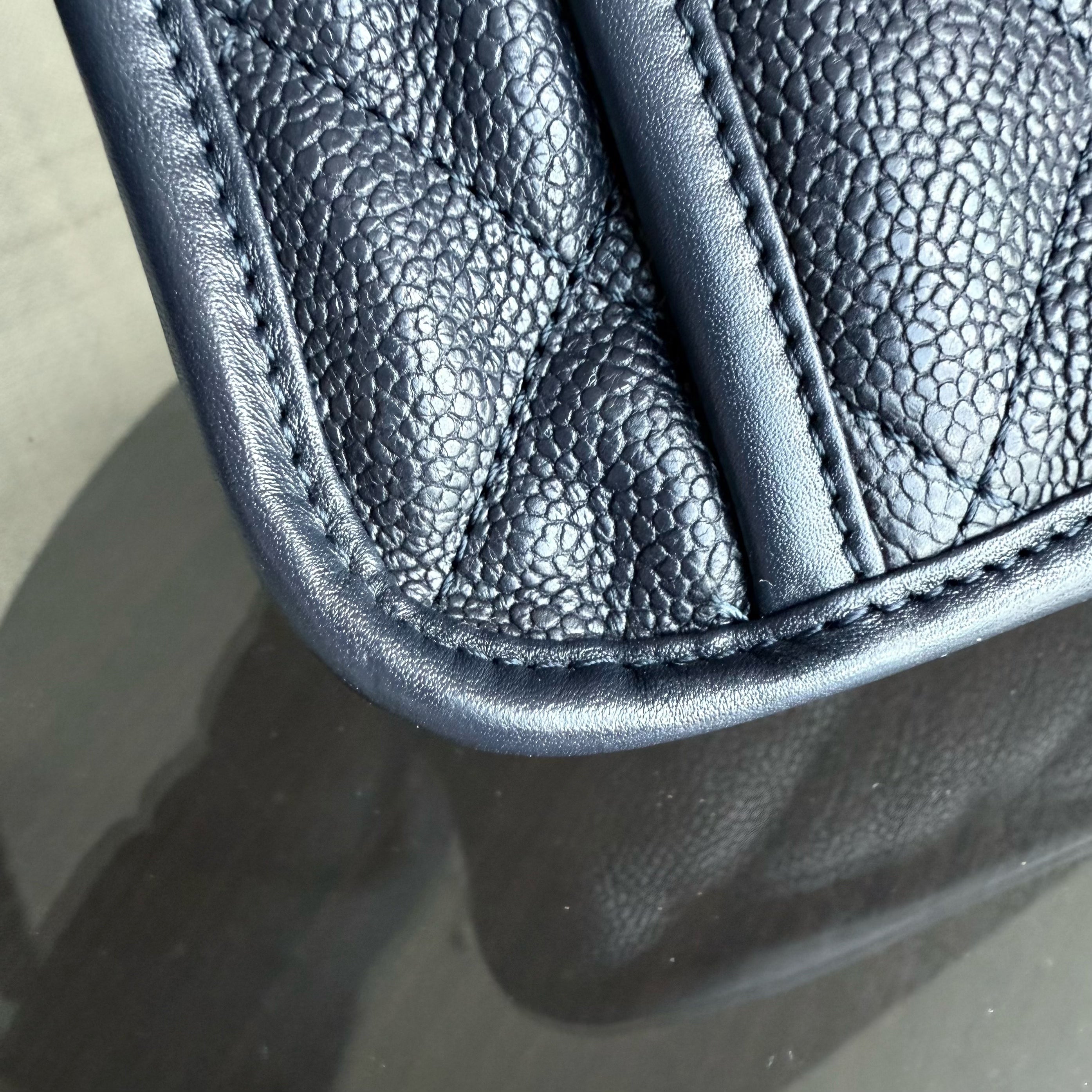 Chanel French Riviera - Caviar Quilted Grained Calfskin Dark Navy Blue Silver Hardware Series 19